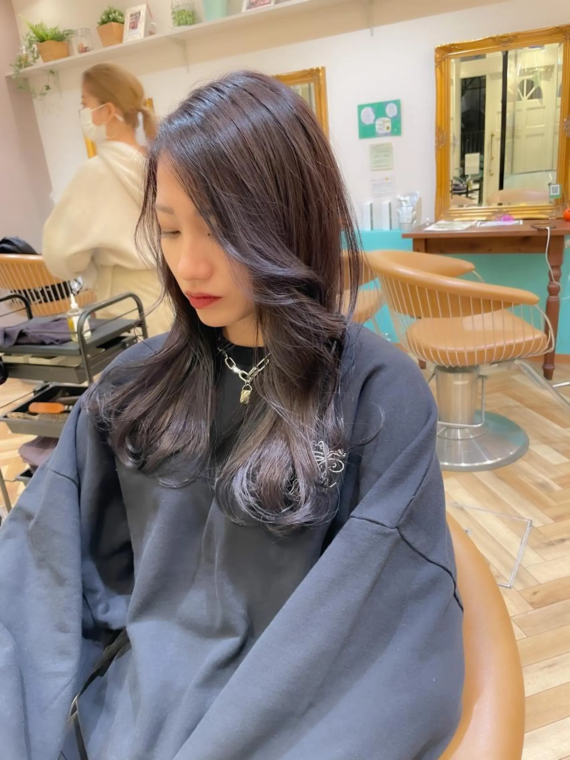 ロング カラー カット 縮毛矯正 トリートメント レイヤー/韓国ヘア 縮毛矯正🫧鈴木颯のヘアスタイル