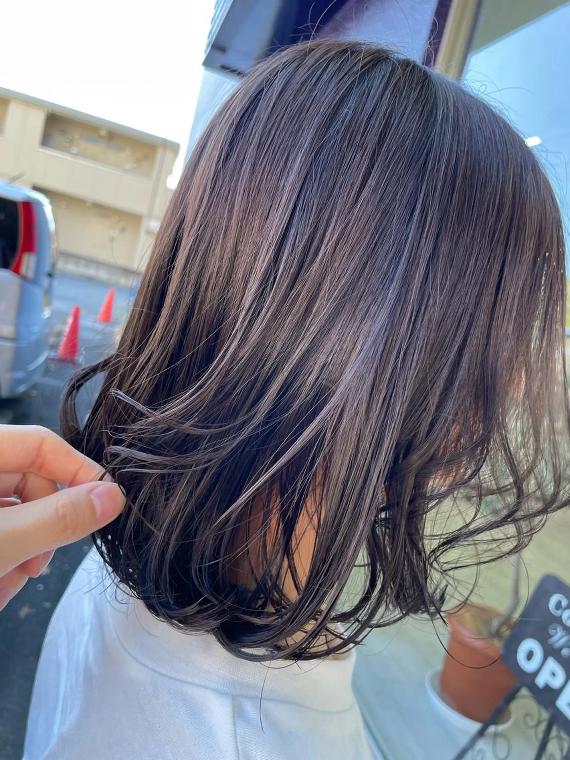 カラー ラベンダーカラー オノ アカネのヘアスタイル