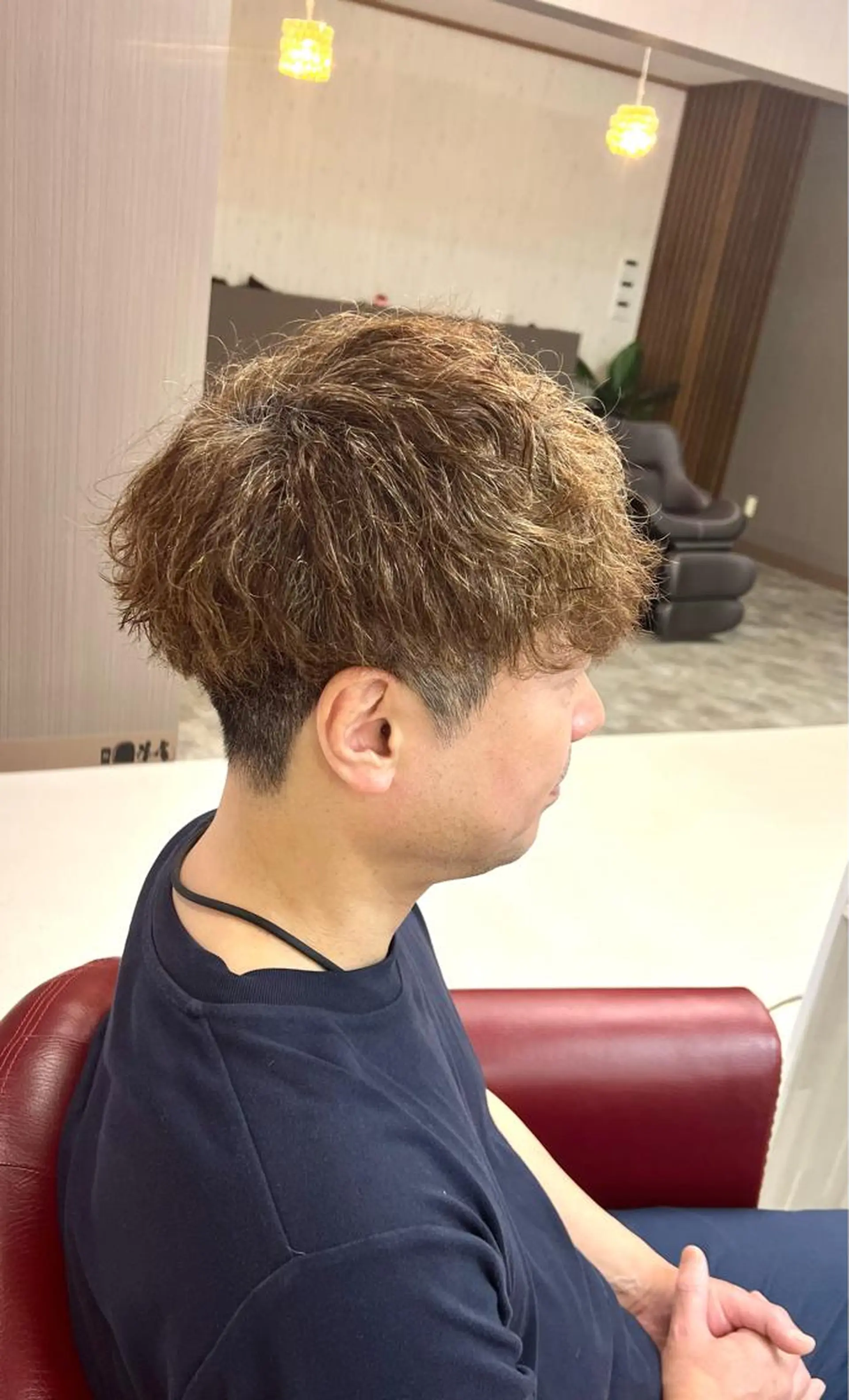 ショート パーマ メンズ 波巻きパーマ KEN 🌟のヘアスタイル