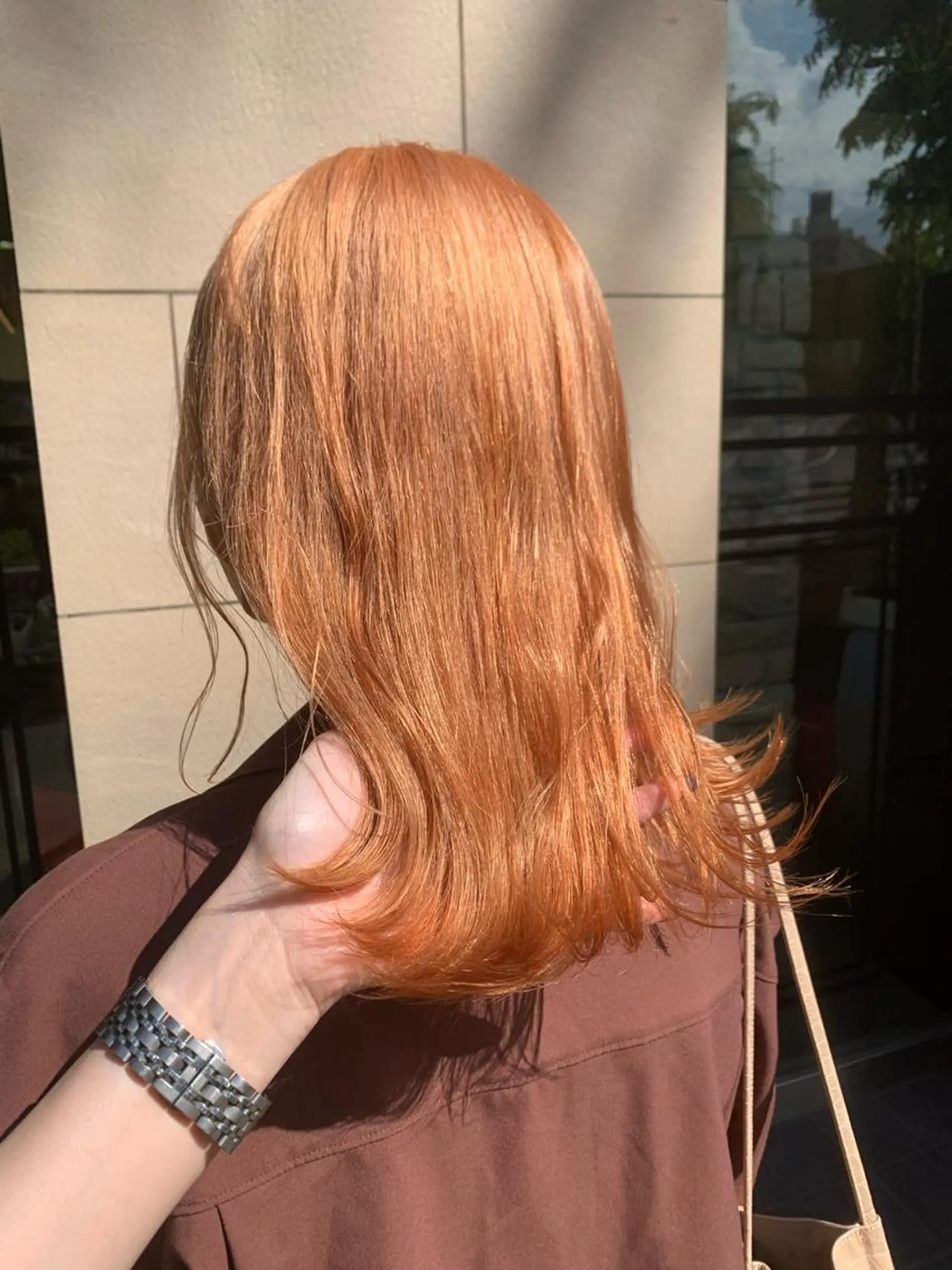 ミディアム カラー 海外girl🤎 透明感ベージュmaoのヘアスタイル