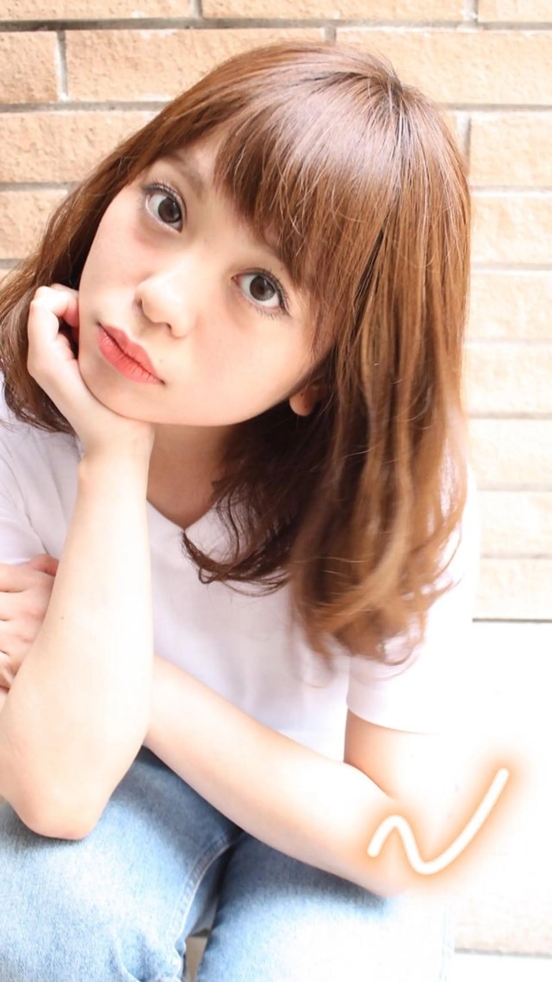 ミディアム カラー パーマ ミディアムパーマ イルミナカラー 髪質改善 縮毛矯正 デジタルパーマ tuuli トゥーリのヘアスタイル