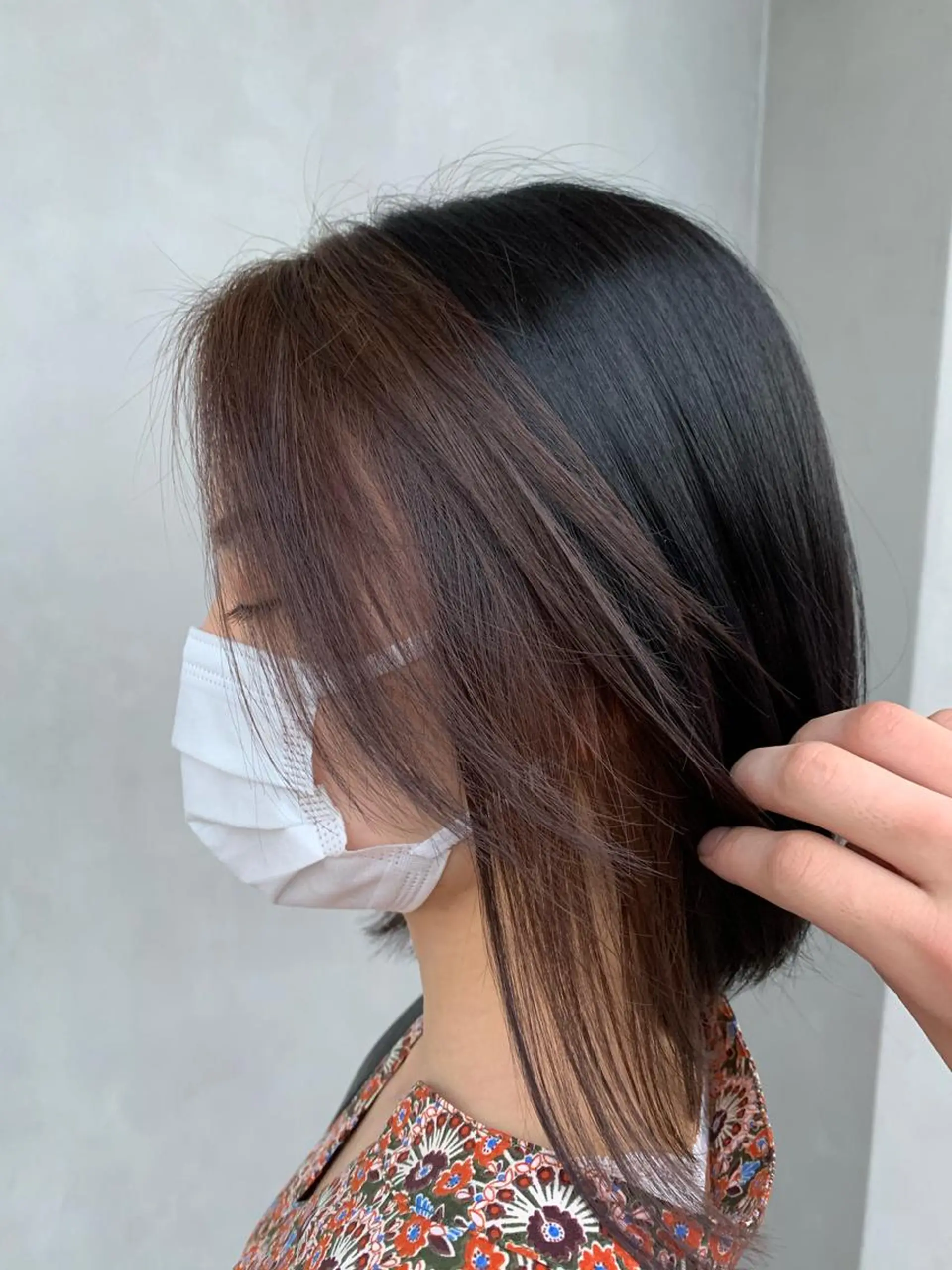 カラー ミストバング ブリーチ  フェイスフレーミング 名古屋／デザイン／ ブリーチ/松井亮磨のヘアスタイル