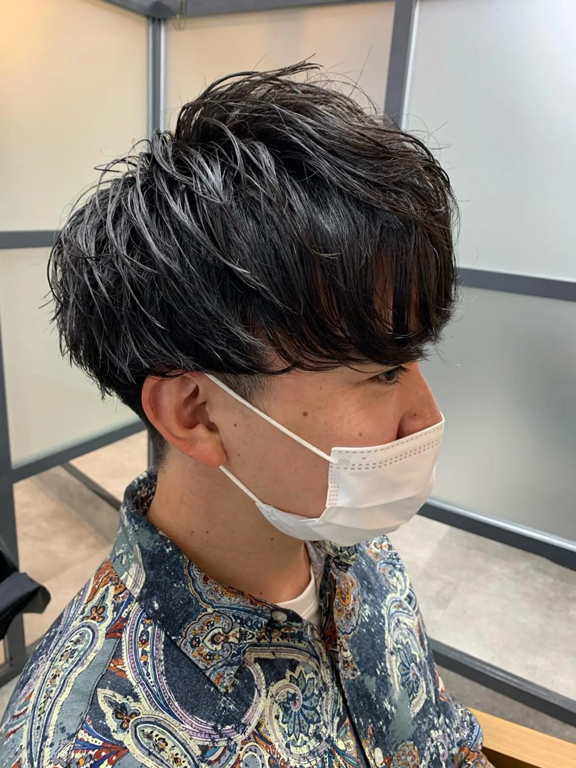 ショート パーマ メンズ カット 【S.BROOM】 店長　西川徹のヘアスタイル