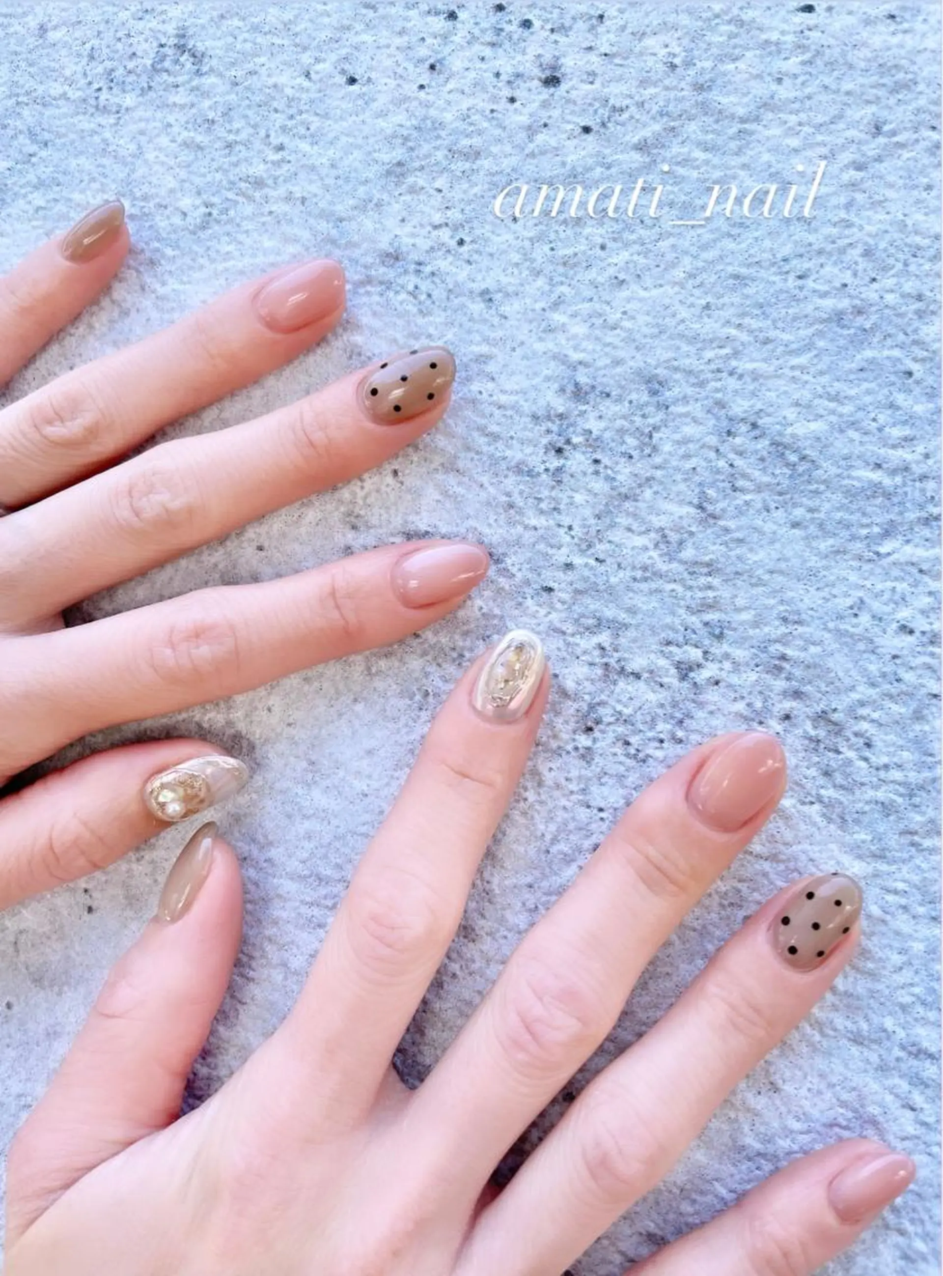 ネイル フットネイル ジェルネイル グラデーション マグネットネイル ミラーネイル ハンドネイル amati_nail TAKAKOのネイルデザイン