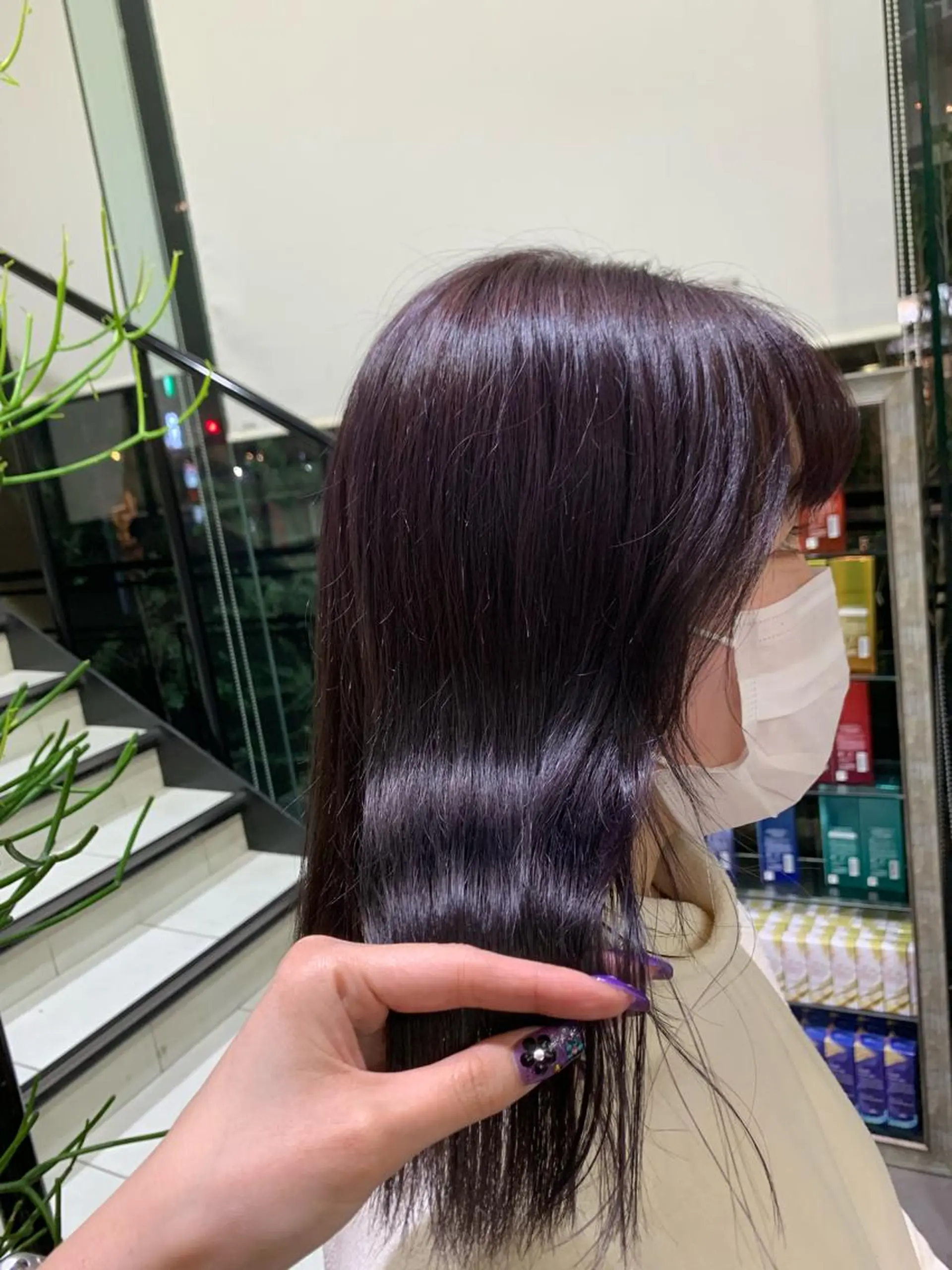 ミディアム カラー 海外girl🤎 透明感ベージュmaoのヘアスタイル