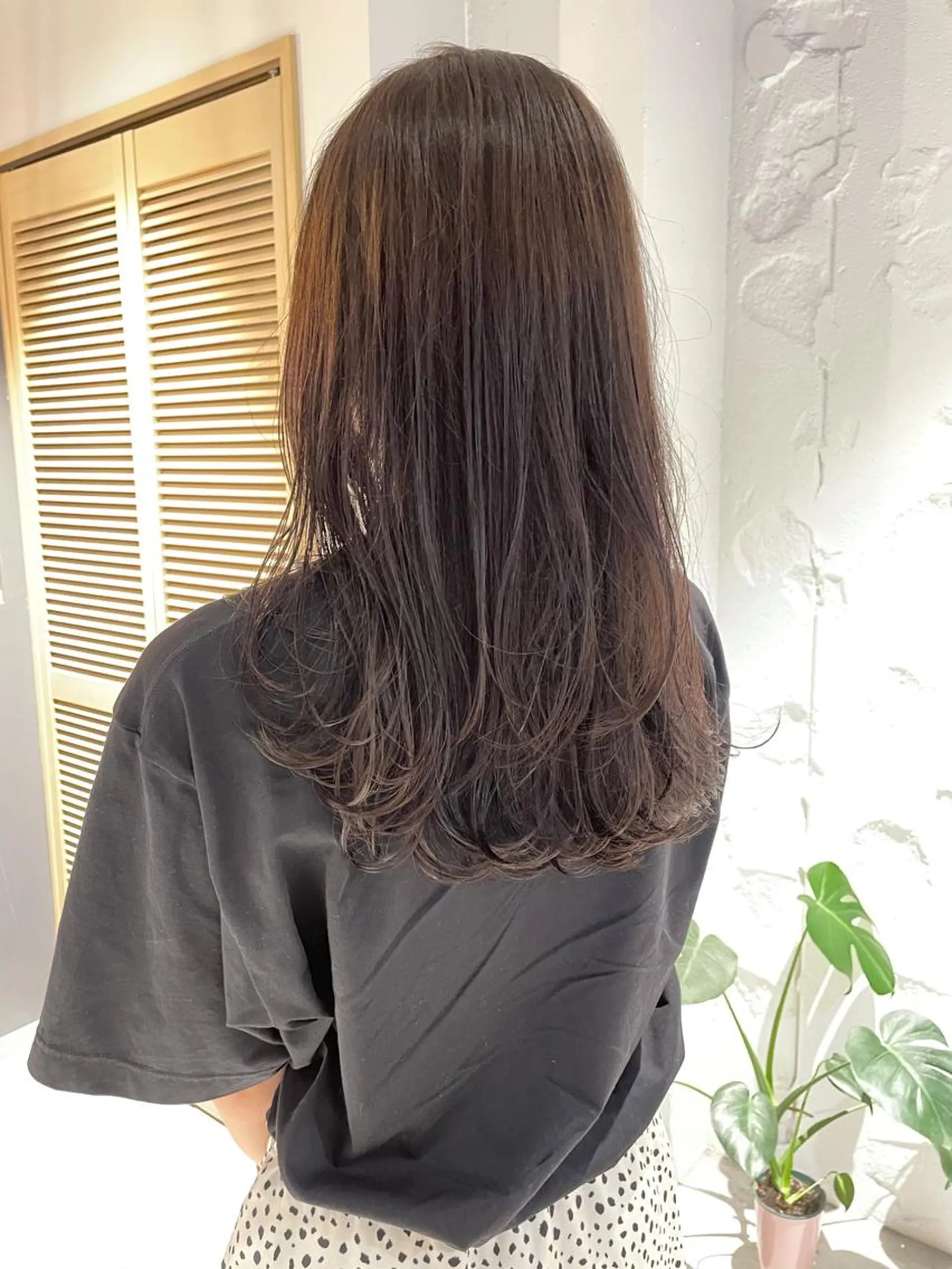 ロング カラー ブラウンカラー オリーブブラウン カット ヘアカラー iet.所属・ウルフ/ボブ/レイヤ ーカット◎ricoのヘアスタイル