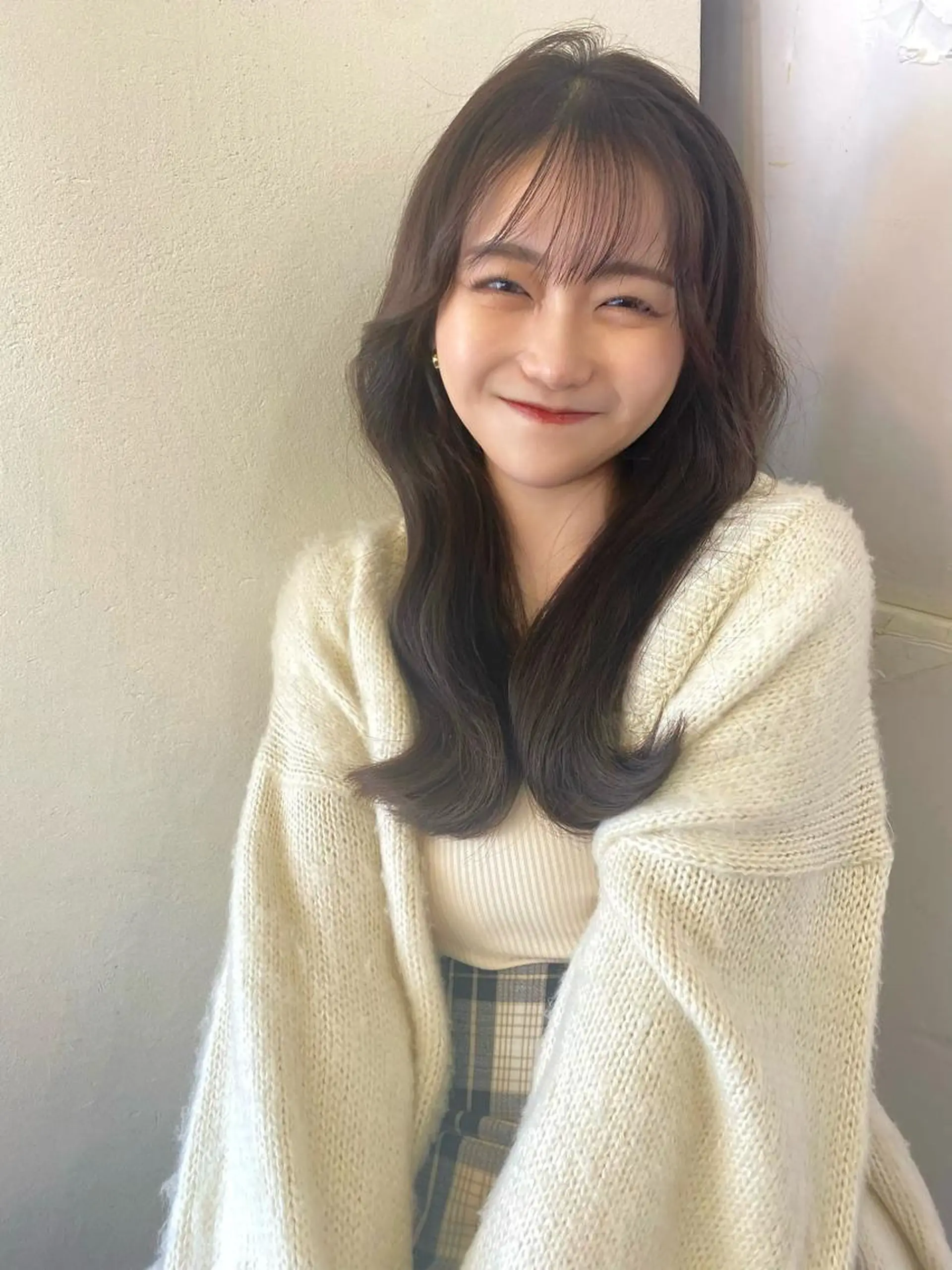 セミロング ボブ くびれヘア エギョモリ タンバルモリ 韓国風ヘア カット 大人可愛いレイヤー 大田のヘアスタイル