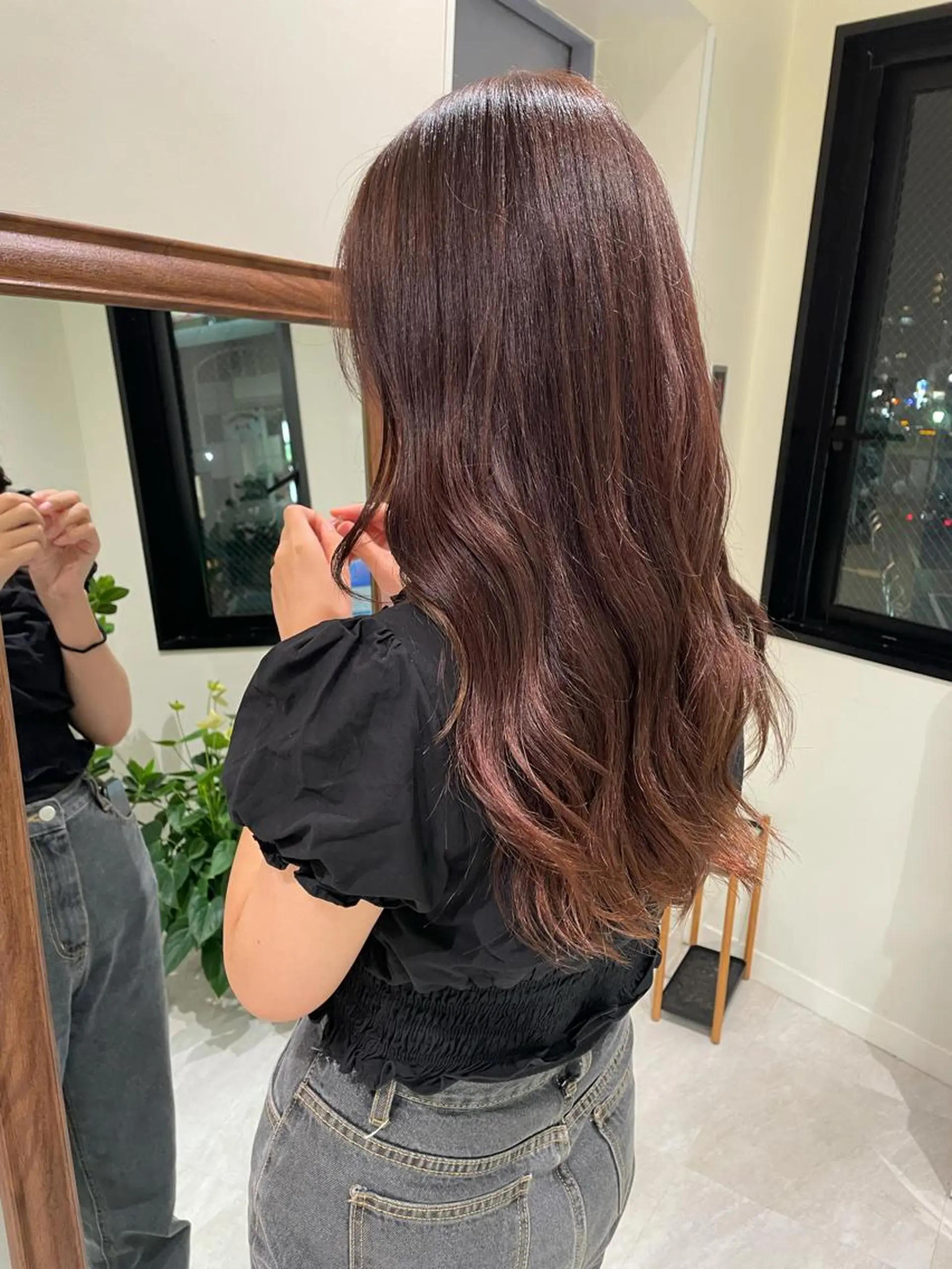 ロング カラー ブリーチ ブラウンカラー 透明感カラー ピンクカラー ピンクブラウン ボブ/インナーカラー /眉毛/Miyuのヘアスタイル