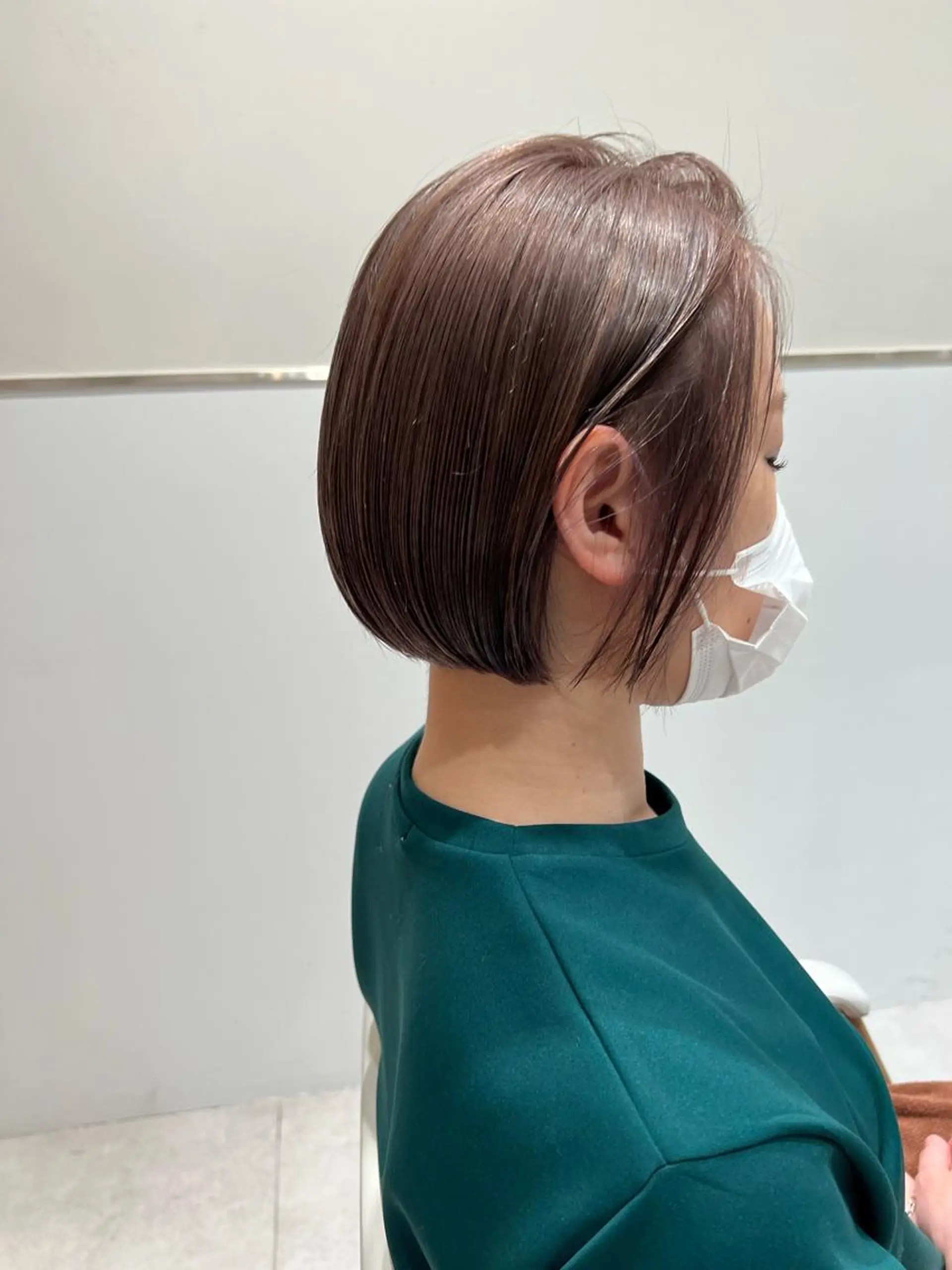 ショート カラー ベージュカラー 透明感カラー グレージュ ボブ カット ヘアカラー トリートメント レイヤー専門家 ダブルカラー修のヘアスタイル