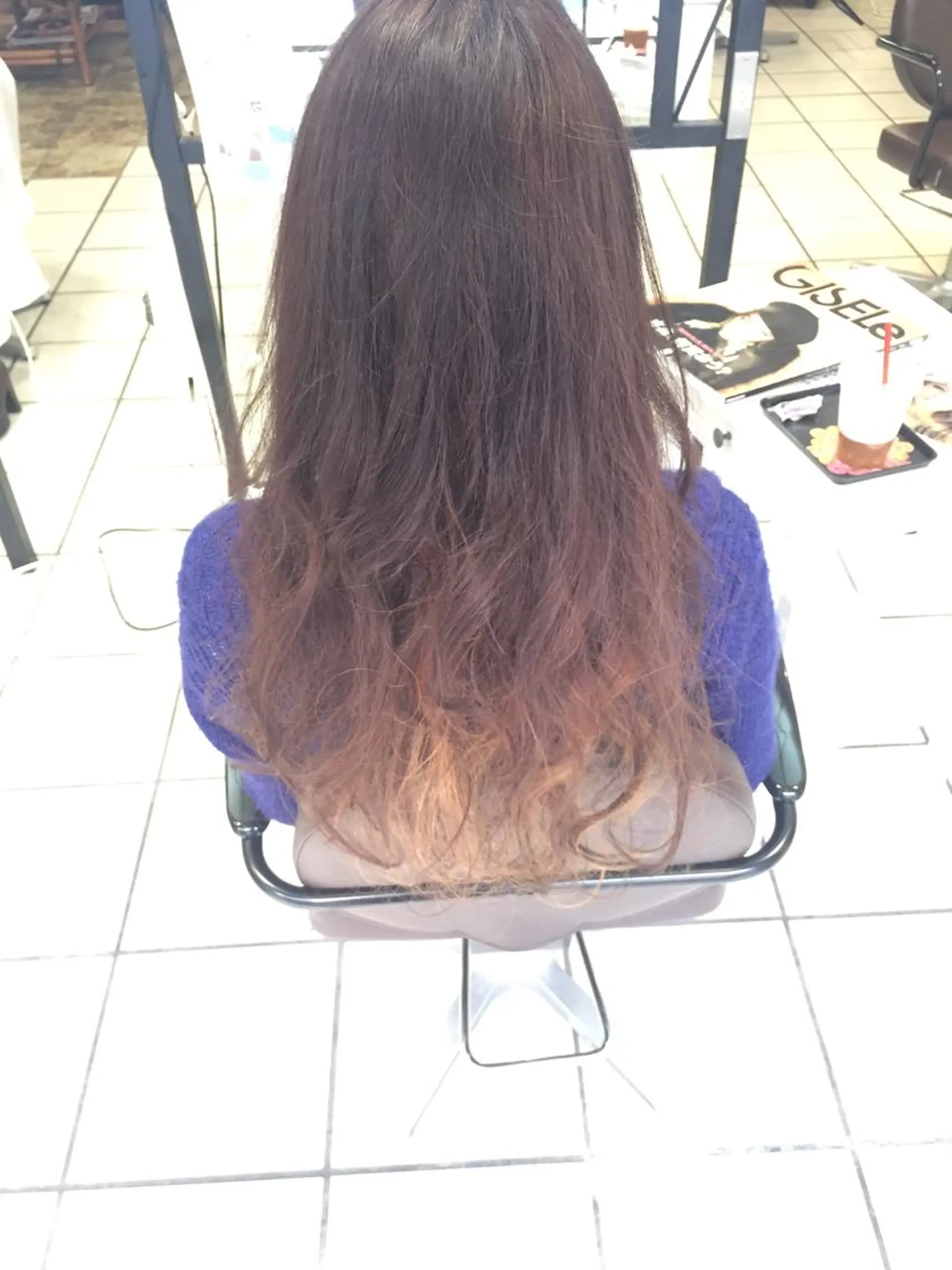 セミロング ロング カラー ツートーンカラー 西村 達哉のヘアスタイル