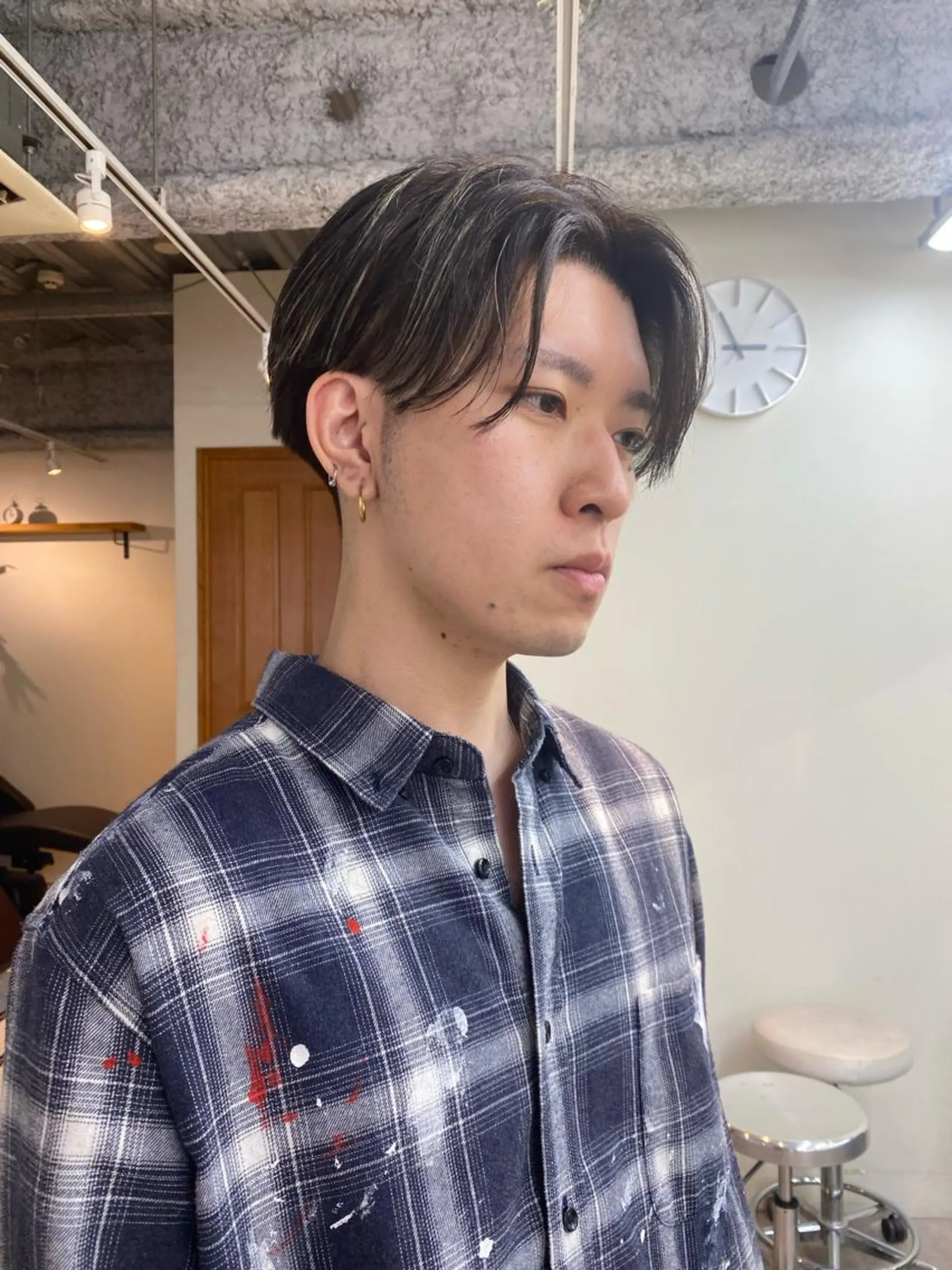 メンズ センターパート カット トリートメント シャドウパーマ/ 波巻パーマYu-Kiのヘアスタイル