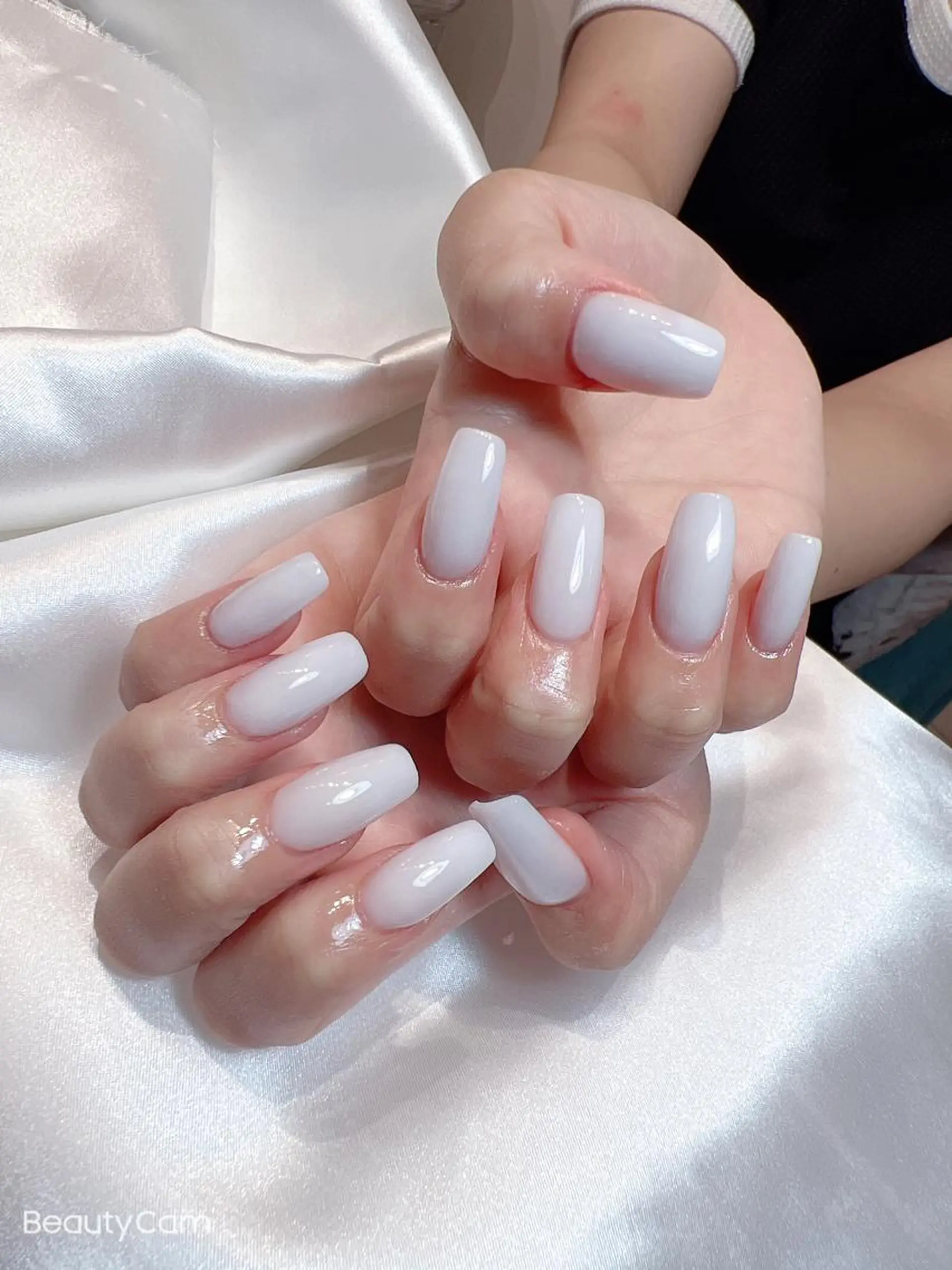 ネイル ワンカラーネイル スカルプネイル bijou nails　蓮のネイルデザイン
