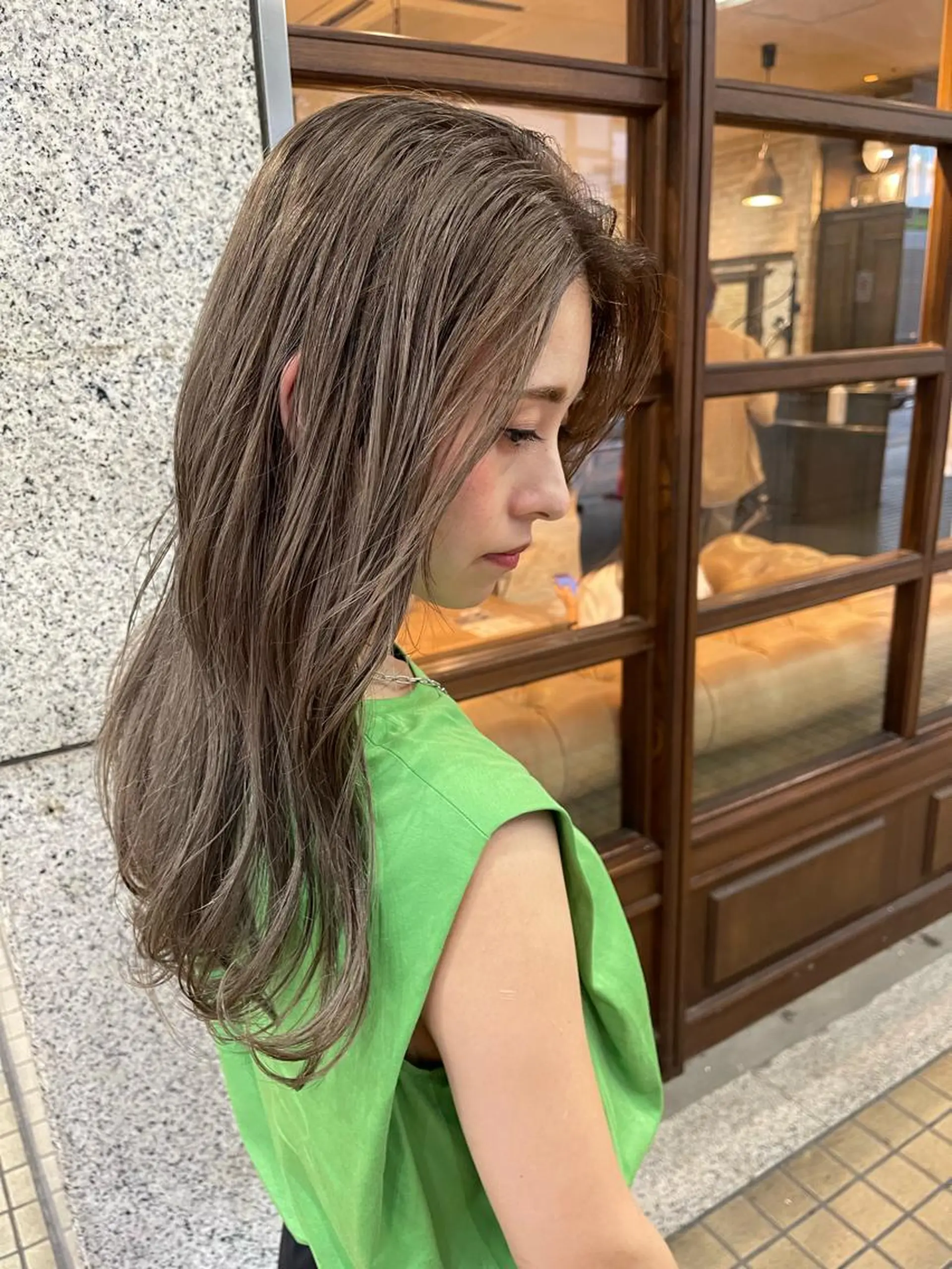 ロング 3Dハイライト ハイライト 髪質改善 縮毛矯正 トリートメント 天神橋筋　髪質改善 縮毛矯正　中川将彰のヘアスタイル
