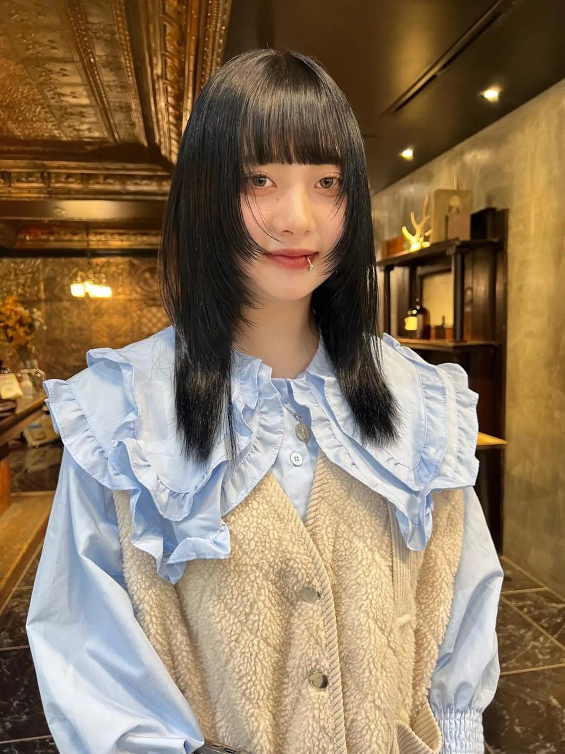 セミロング カラー haco＋所属・圧倒的デザイン力 店長🎨RENAのヘアスタイル