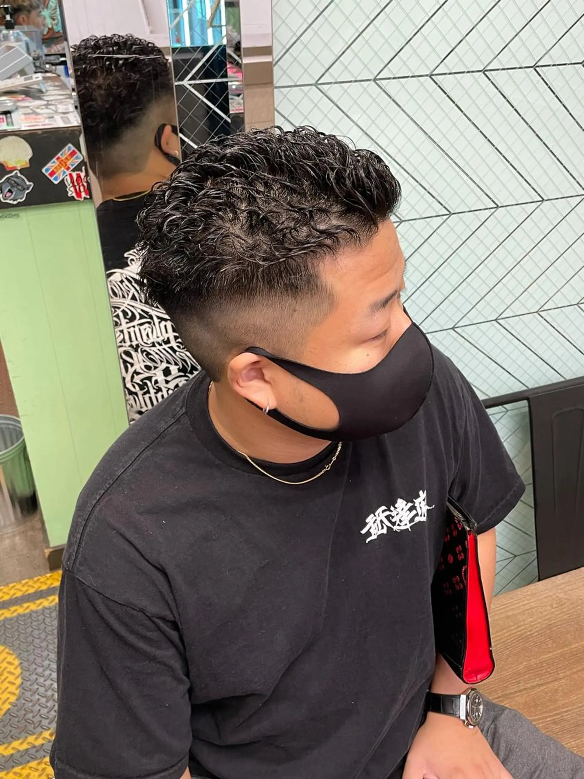 パーマ メンズ メンズパーマ 渋谷/フェード/ 國分 翔のヘアスタイル