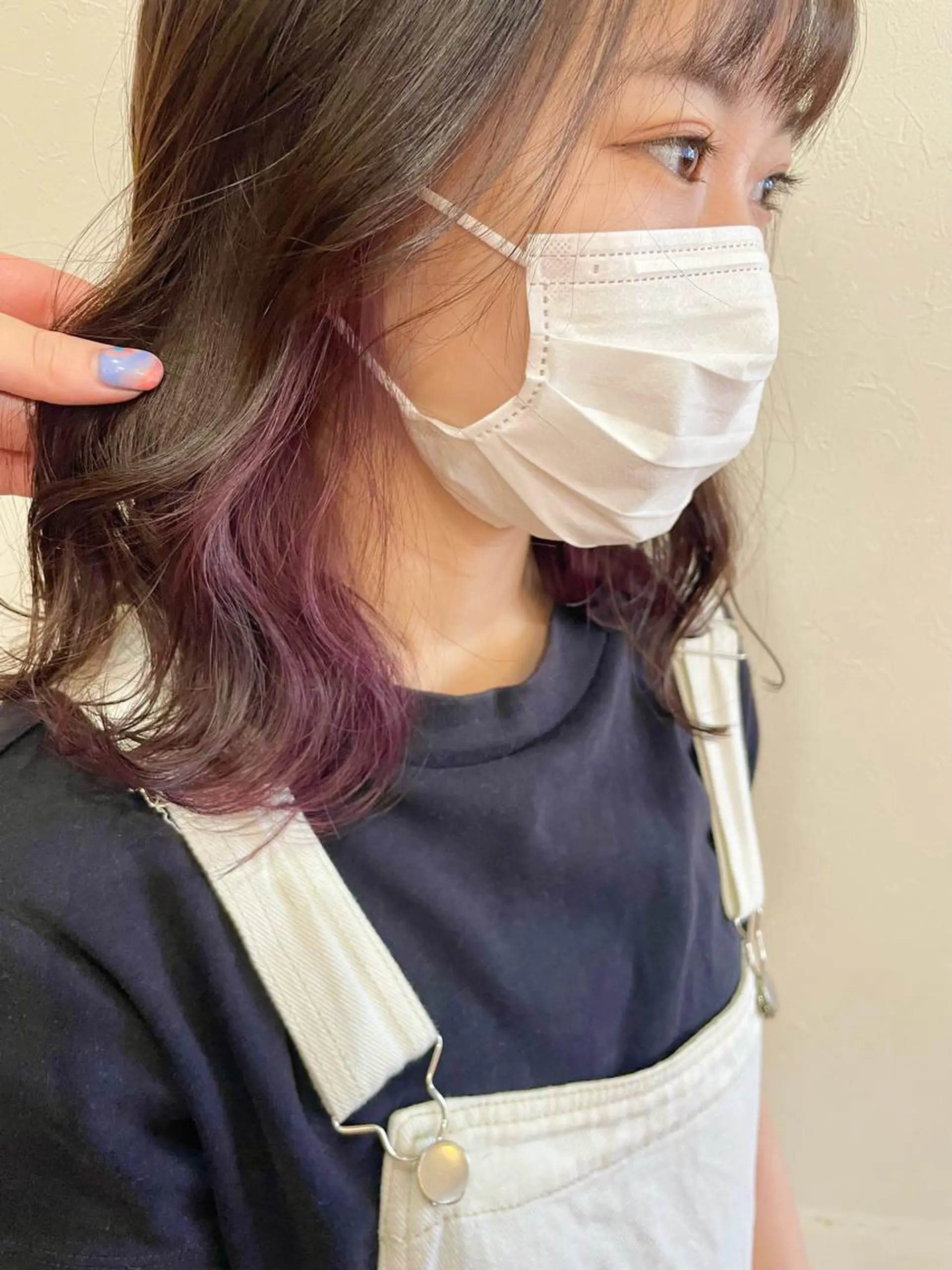 ミディアム ピンクラベンダー Freez オオヤブ カホのヘアスタイル