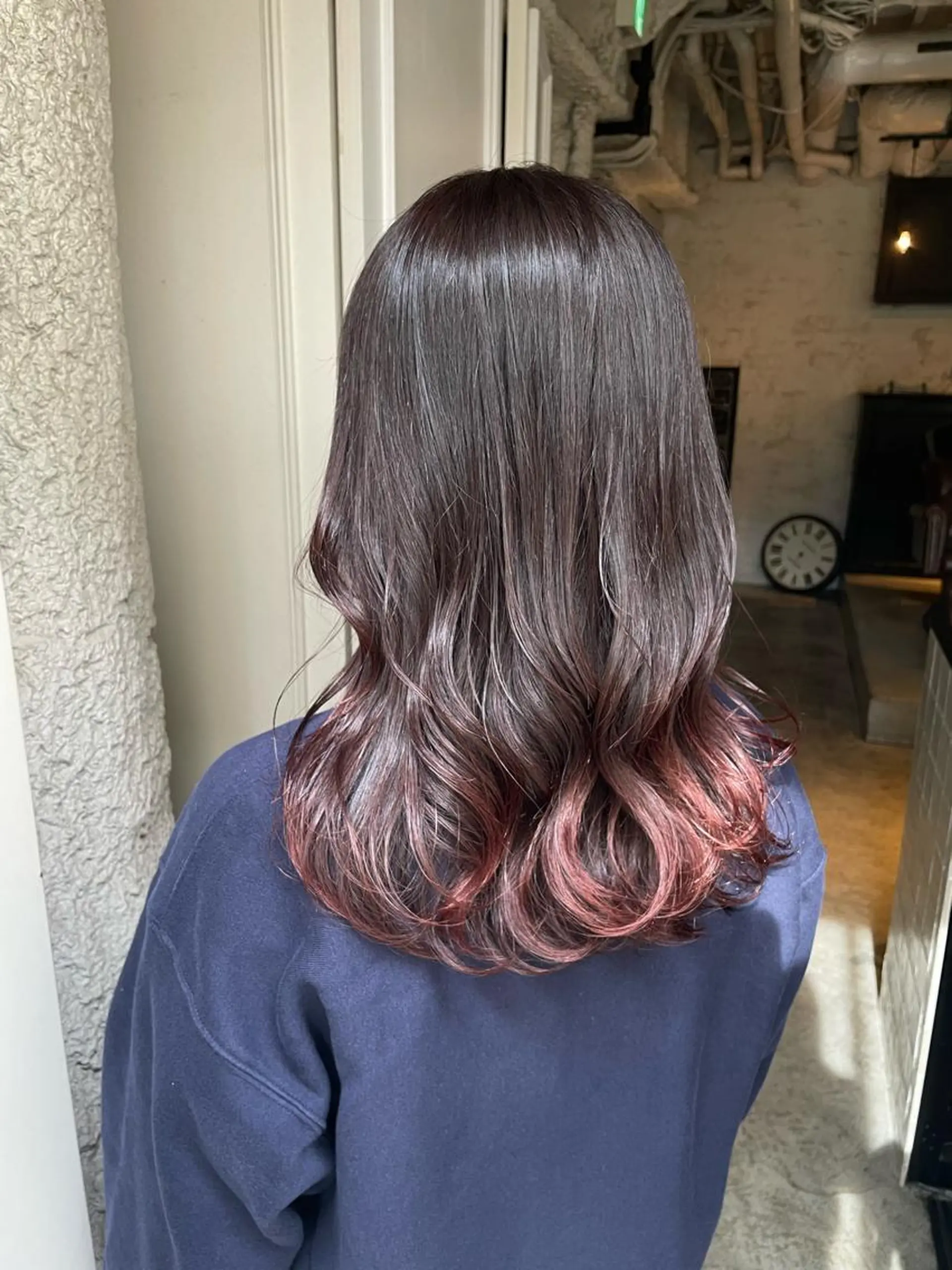 セミロング カラー 🤎艶髪×透明感🤎 【𝙔𝙐𝙕𝙐】のヘアスタイル