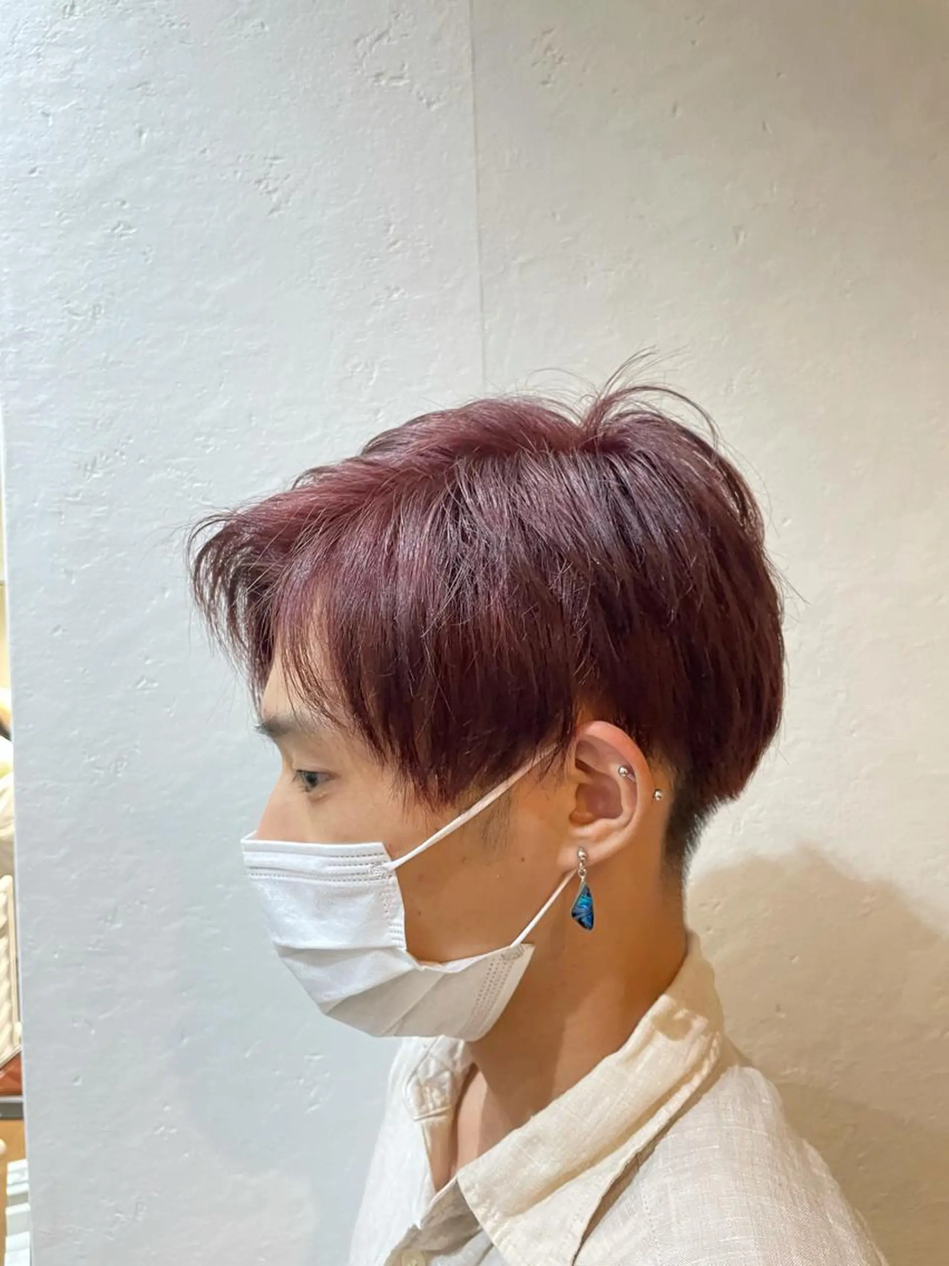 カラー メンズ メンズハイトーン ブラウンカラー ハイトーンカラー レッドカラー ツイストスパイラル 成林康平のヘアスタイル