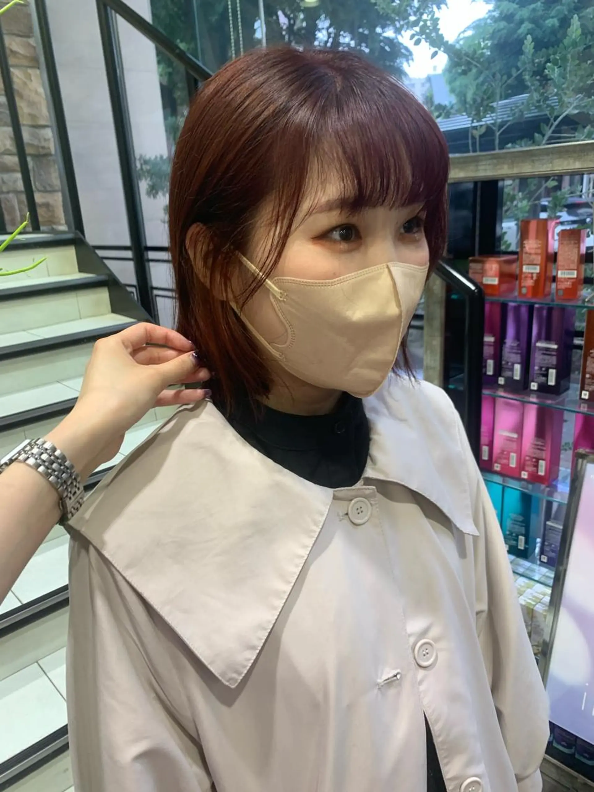 ショート カラー ヘアカラー トリートメント 海外girl🤎 透明感ベージュmaoのヘアスタイル