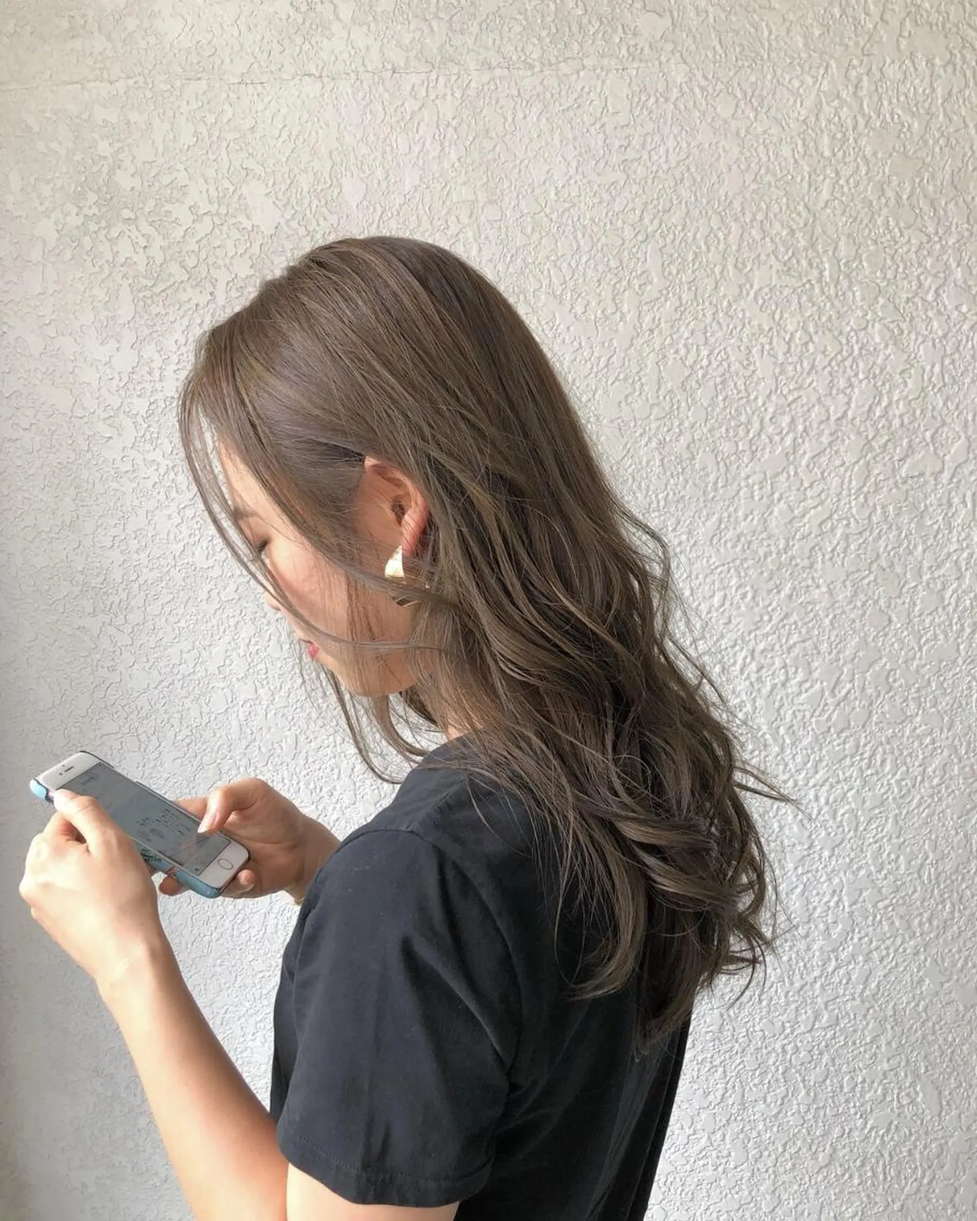 セミロング カラー グレージュ ハイライトカラー ハイライト UP-PU ART  HAIRのヘアスタイル