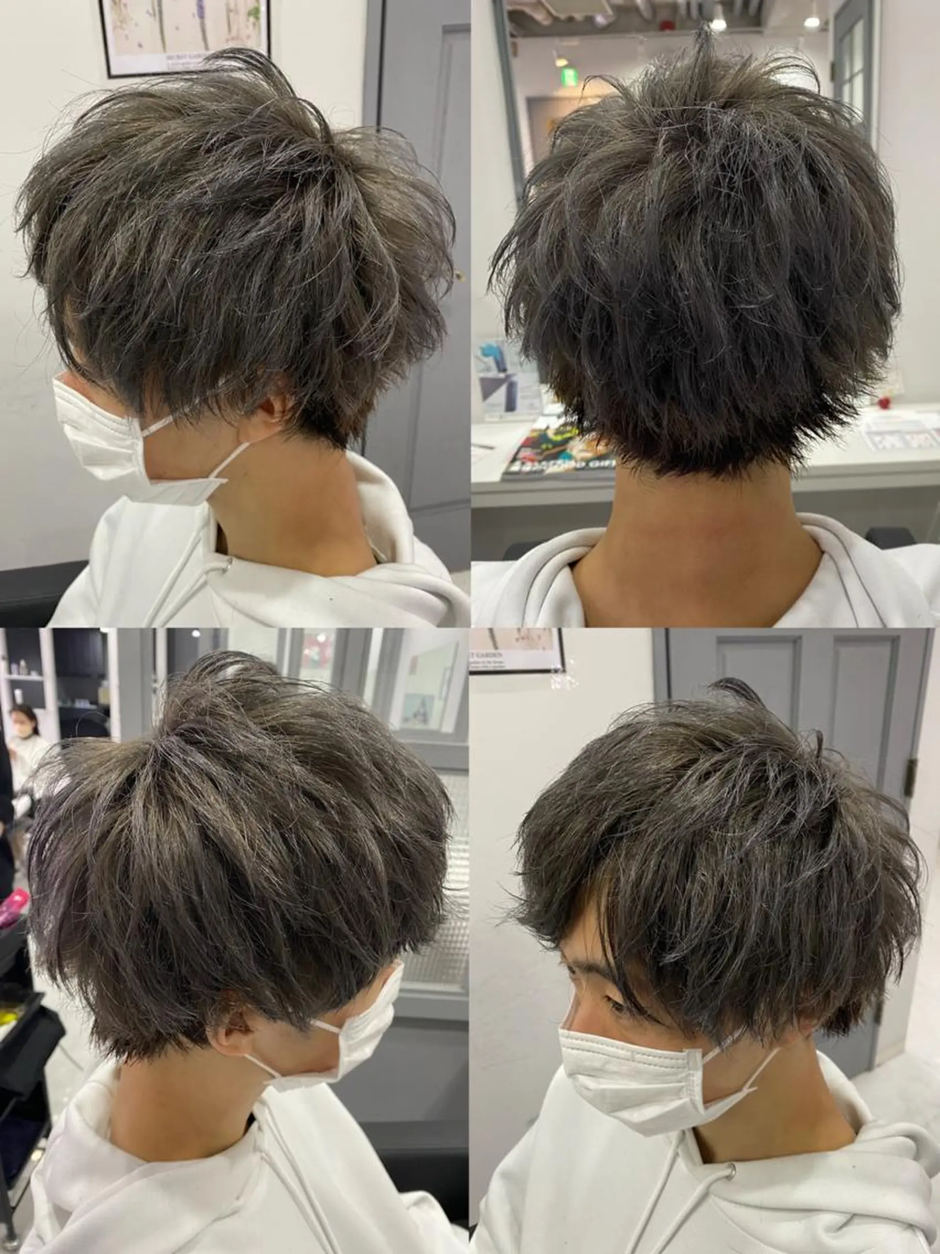 ショート カラー パーマ ヘアアレンジ メンズ カット ヘアカラー 🔥メンズパーマ 特化 渡辺一翔のヘアスタイル