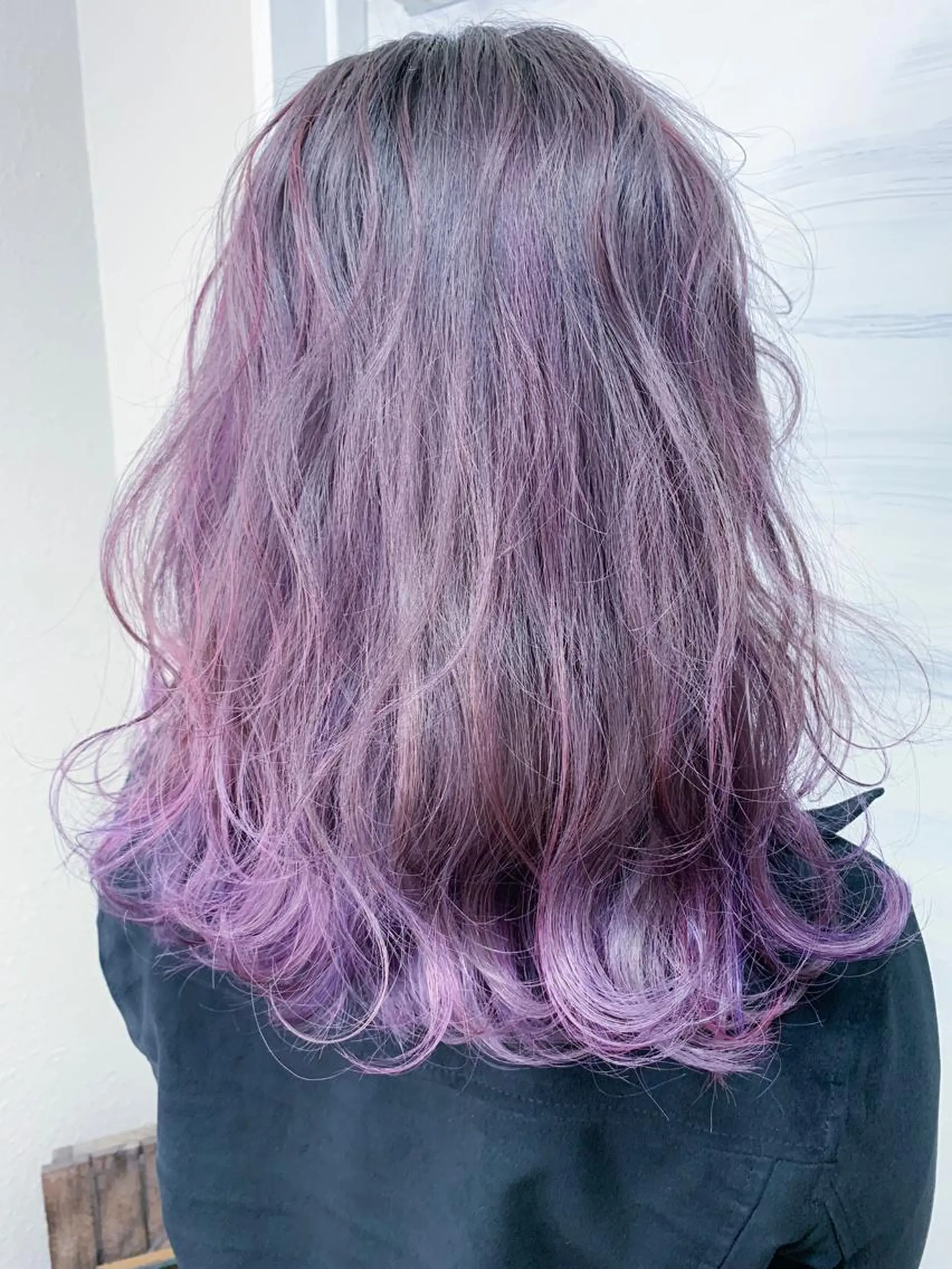 ミディアム カラー ブリーチ ハイライトカラー ユニコーンカラー ハイライト BOX mico.のヘアスタイル