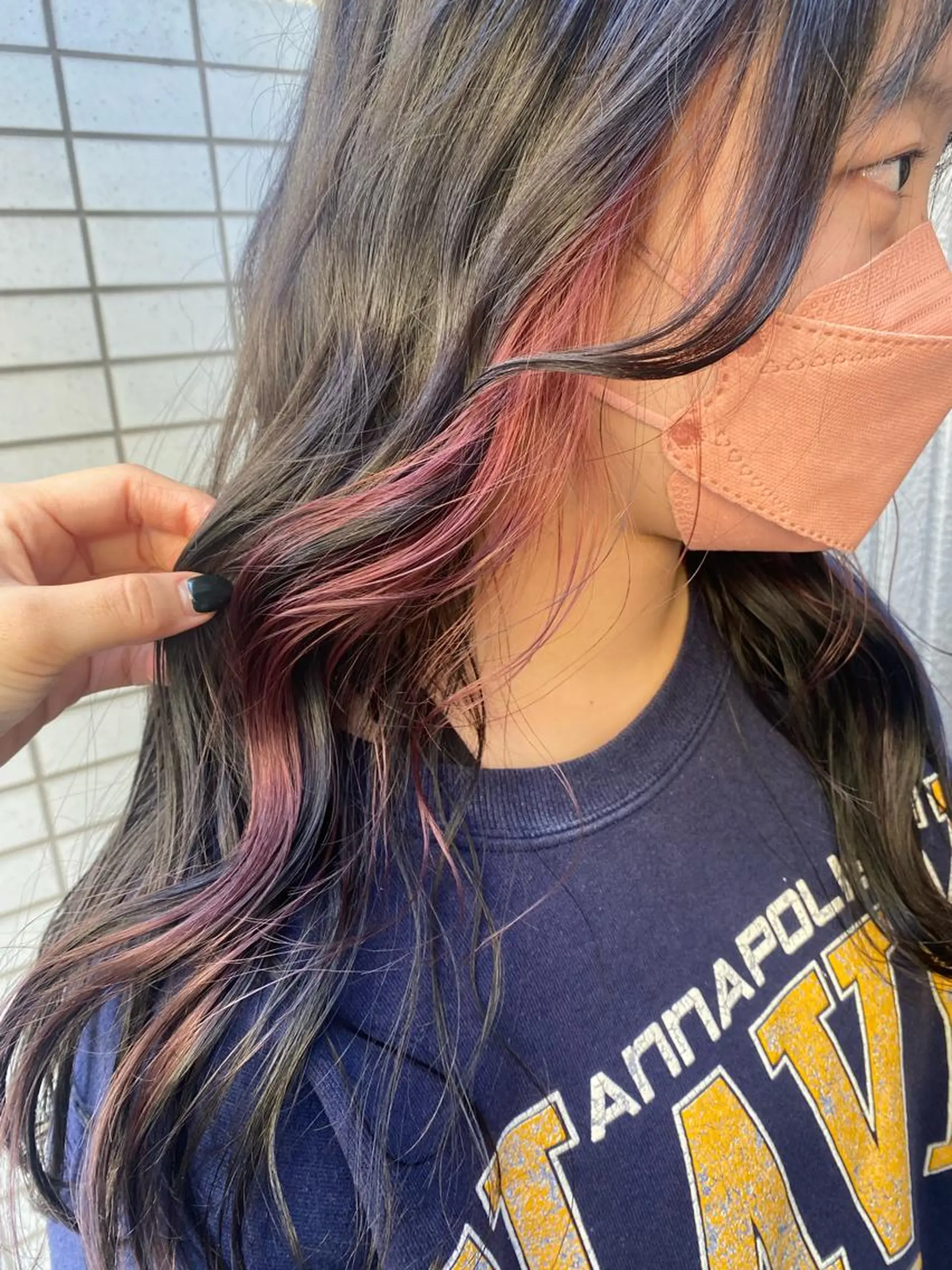 ロング パープルカラー ari/ヘアセット レイヤーカット✂︎のヘアスタイル