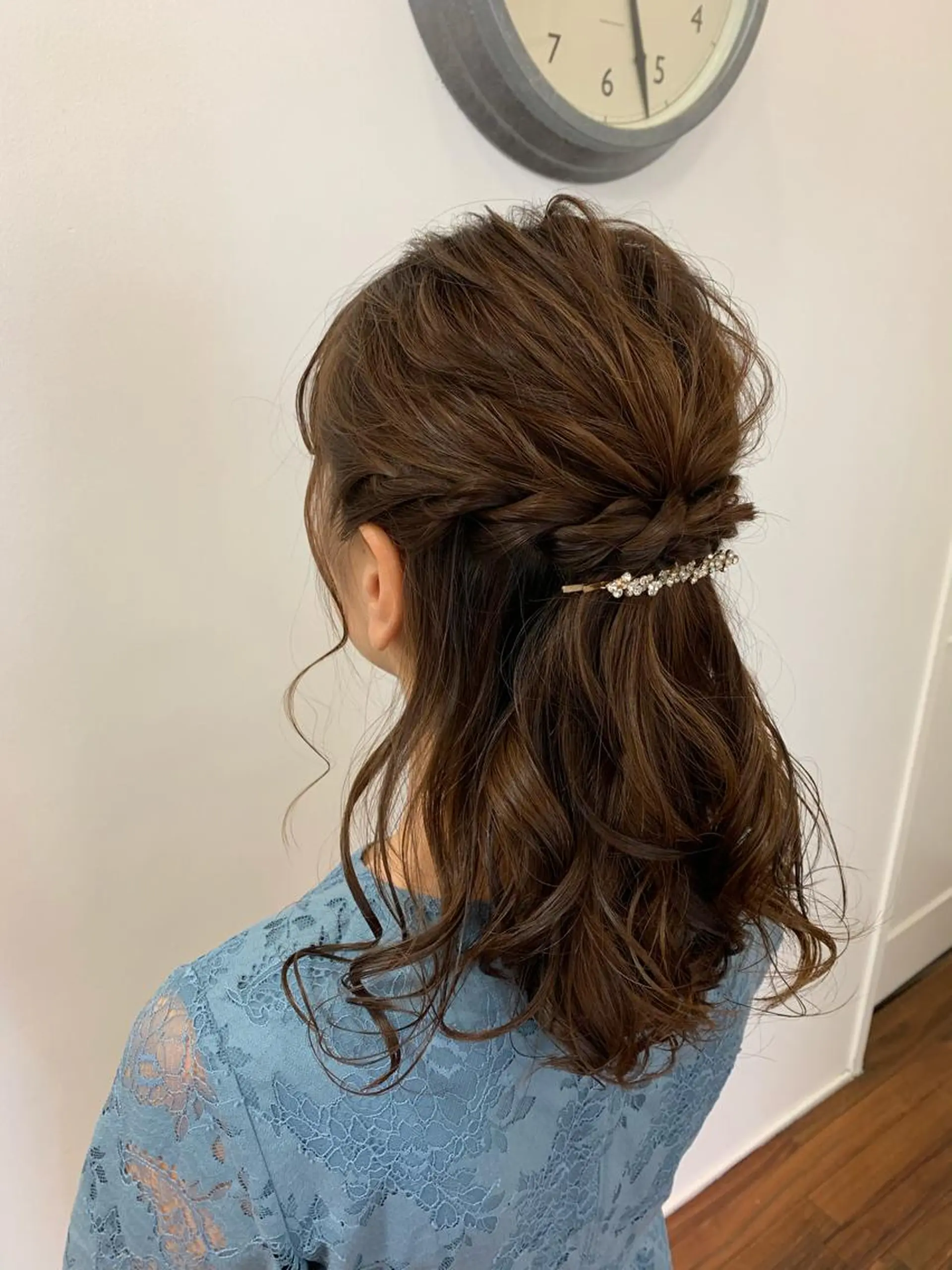 セミロング ヘアアレンジ 半個室サロン/透明感 /艶髪♡岸上 温♡のヘアスタイル