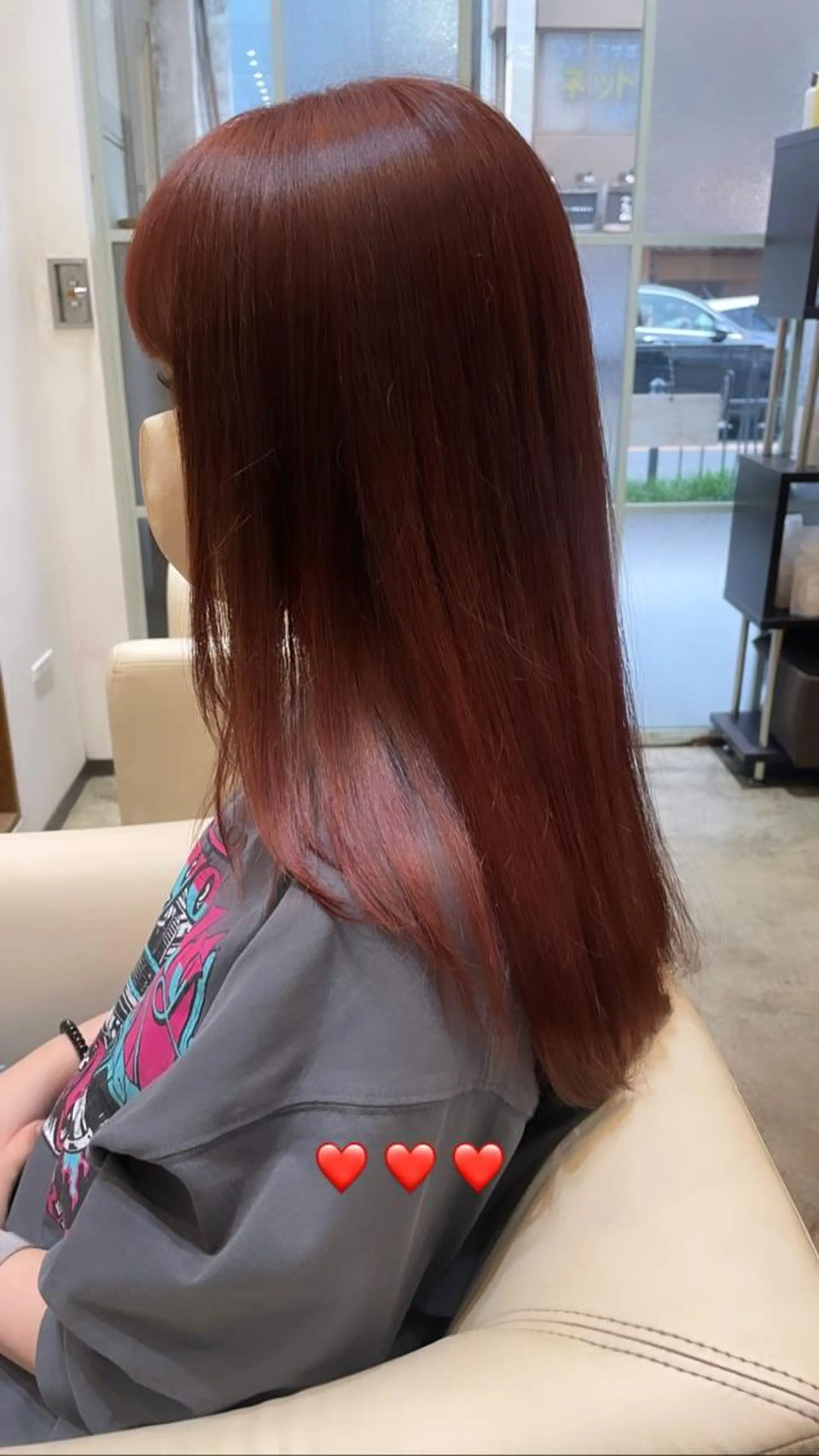 ロング カラー カット ヘアカラー トリートメント 【完全個室】髪質改善 暖色カラー/山崎唯奈のヘアスタイル