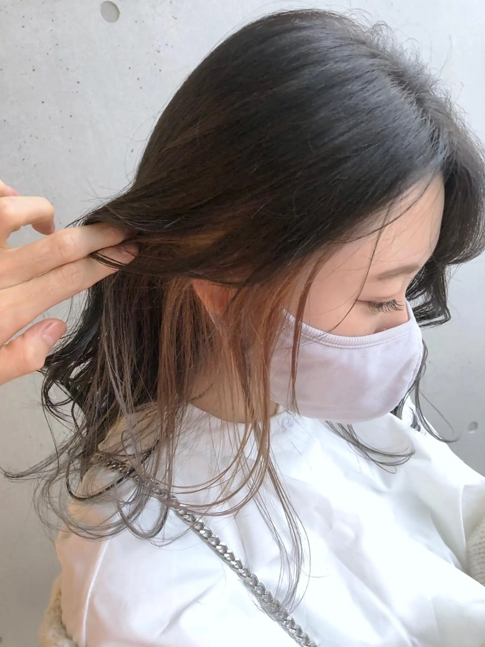 ミディアム カラー カット ヘアカラー トリートメント ☕️ベージュカラー 内藤光哉☕️のヘアスタイル