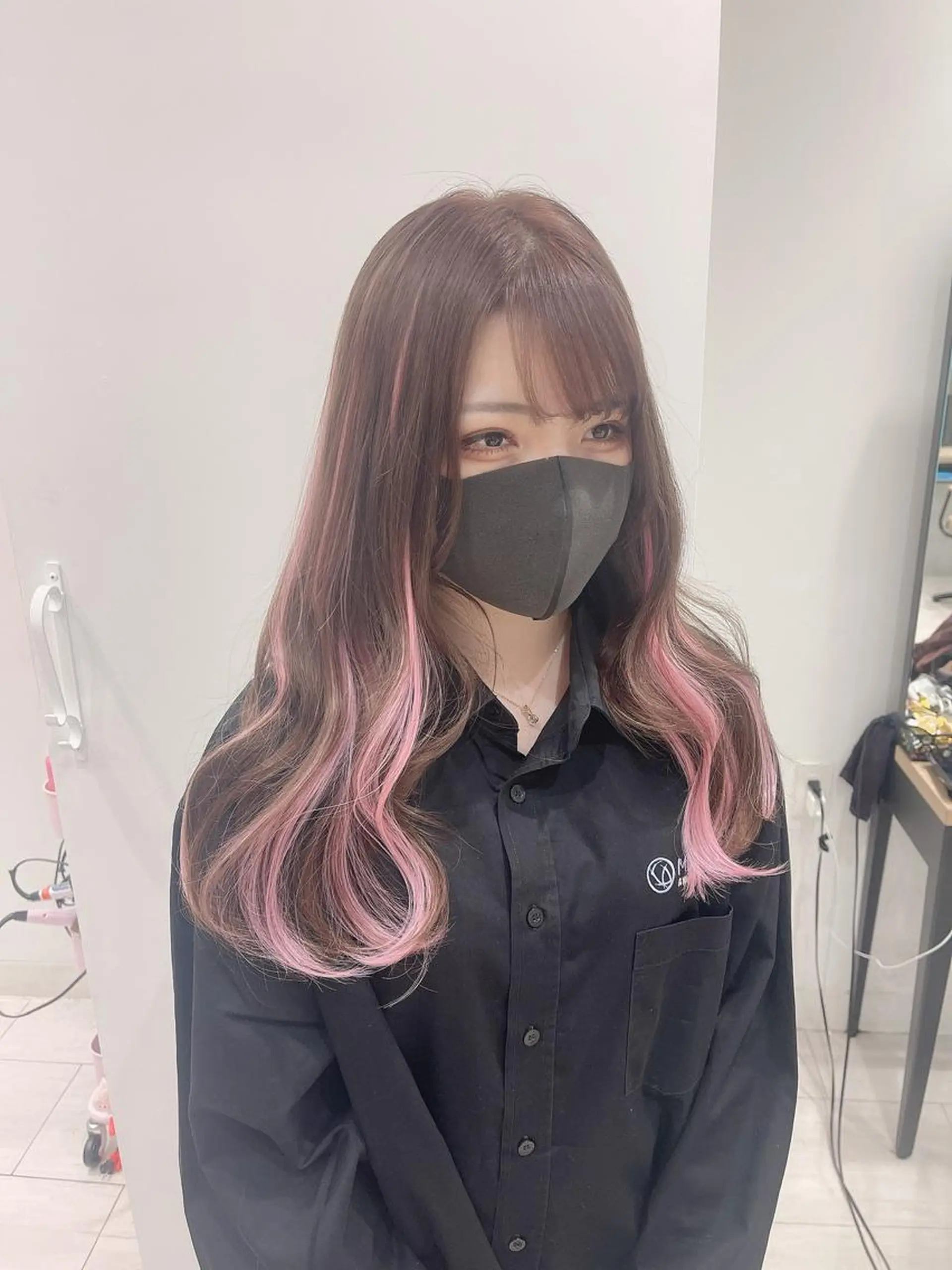 ロング カラー ピンクカラー エクステ エクステ Le'a渋谷所属・インナーエクステ渋谷 🦋KAJIのヘアスタイル