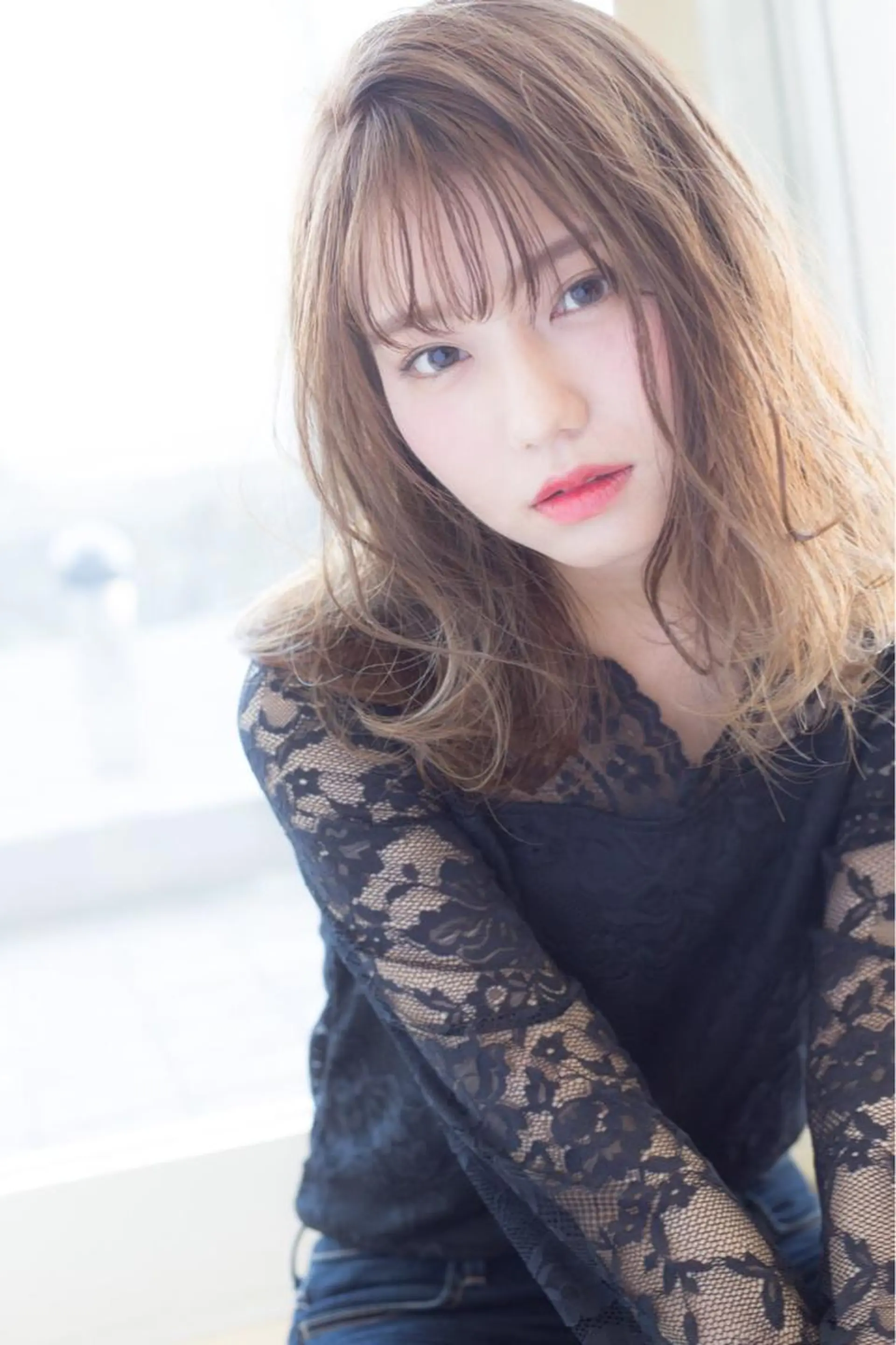 セミロング カラー くまがい みゆ【edge.】のヘアスタイル