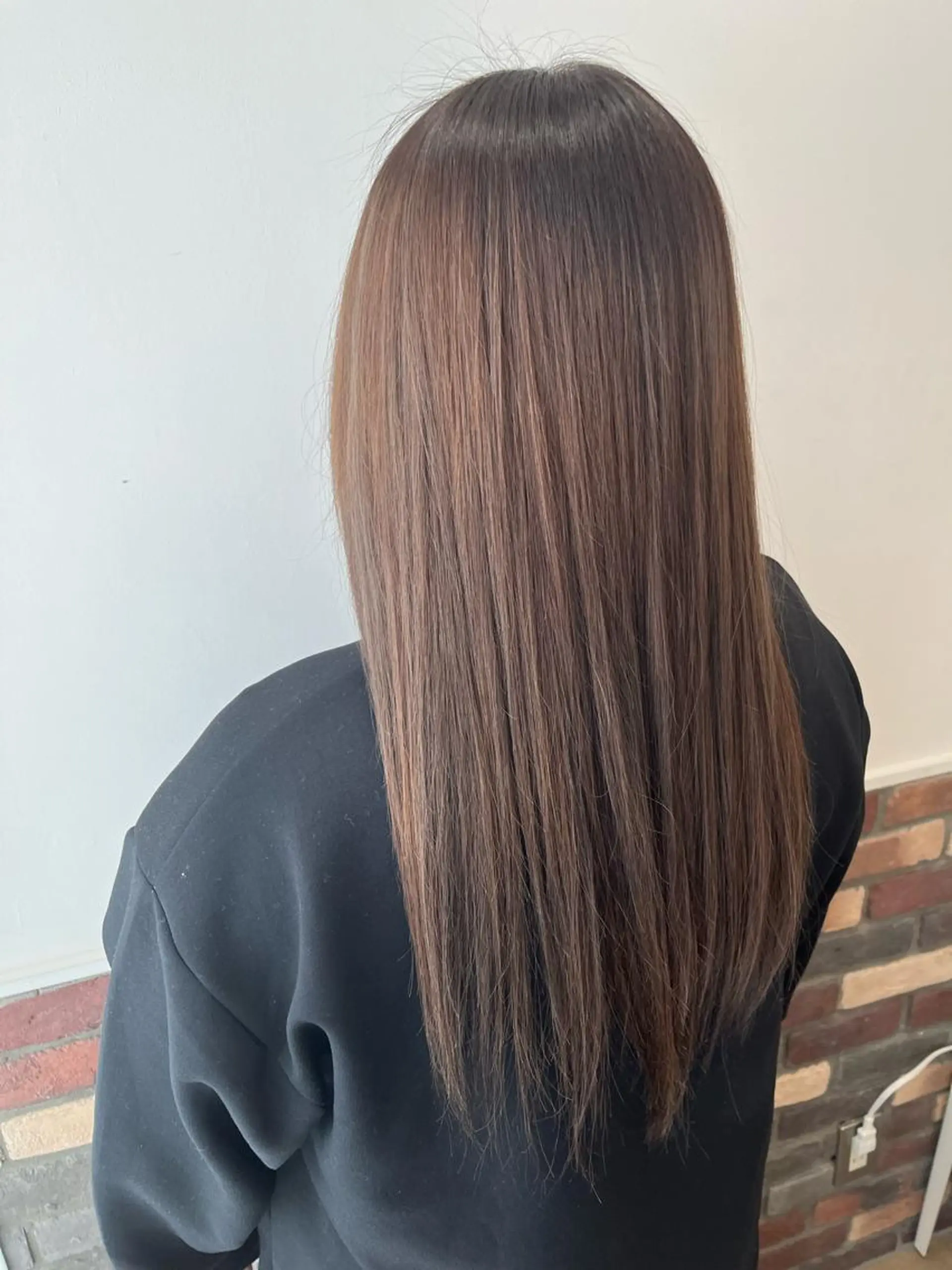 ロング カラー 縮毛矯正 ボブ🍊暖色カラー 浅草【Bob美容師】のヘアスタイル