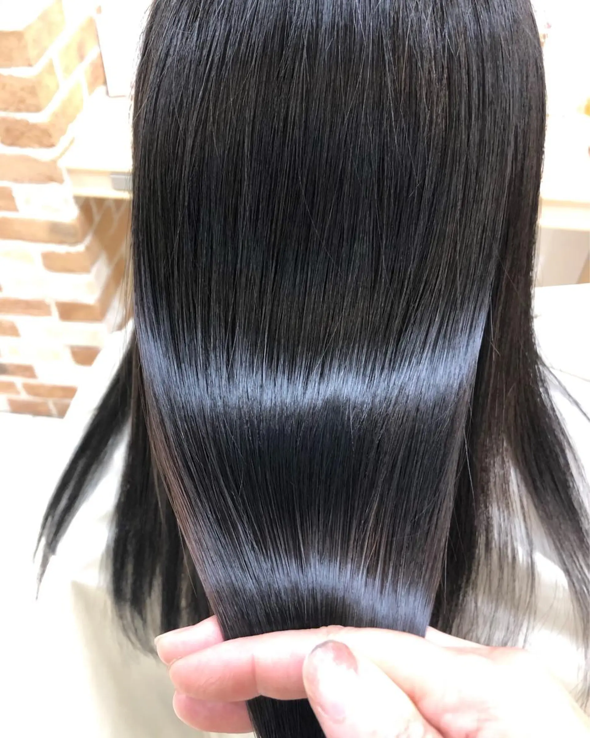 セミロング パーマ 髪質改善 縮毛矯正 丸みショートボブ/ タッセルボブ 吉野のヘアスタイル