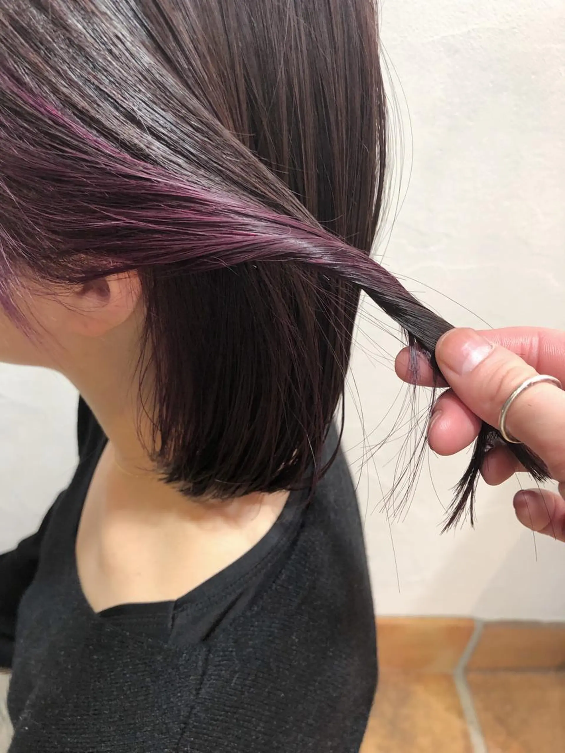 ショート カラー パープルカラー メンズカット特化柏駅 徒歩3分LOUのヘアスタイル
