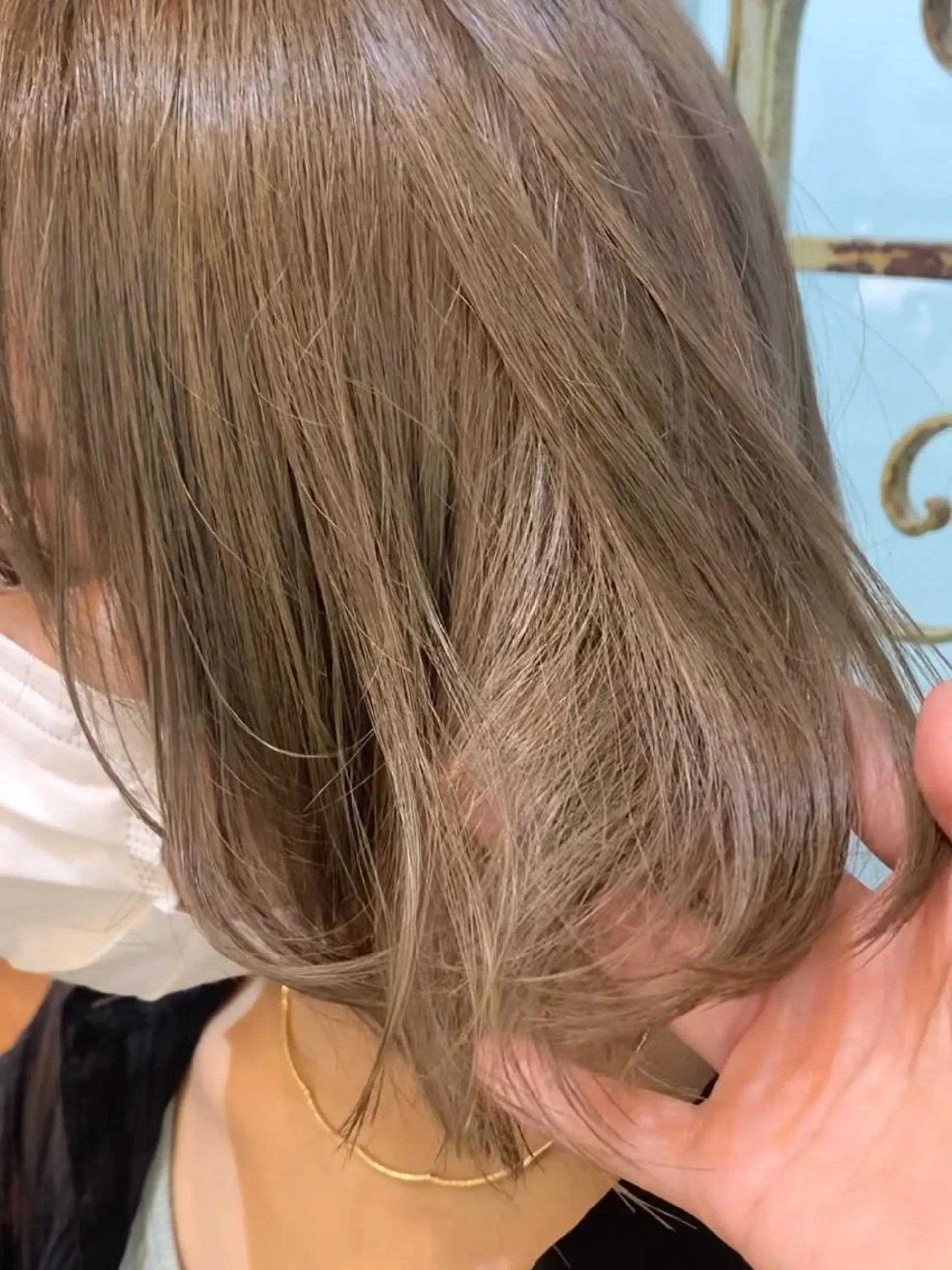 ミディアム カラー ベージュカラー ミルクティーベージュ 髪質改善☆ 縮毛矯正miyuのヘアスタイル