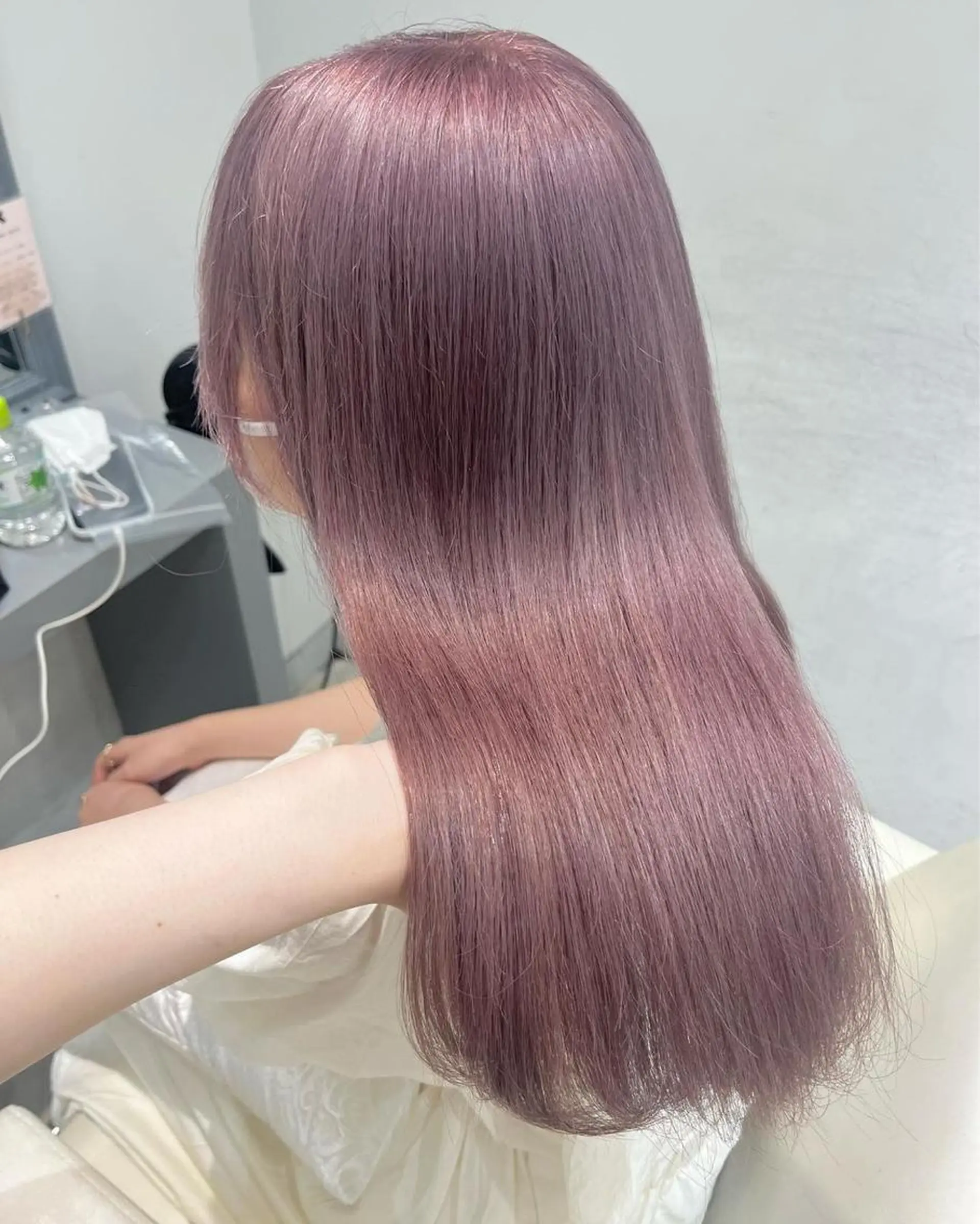 ロング クルミ🤍推し活 🎀ピンクカラーのヘアスタイル