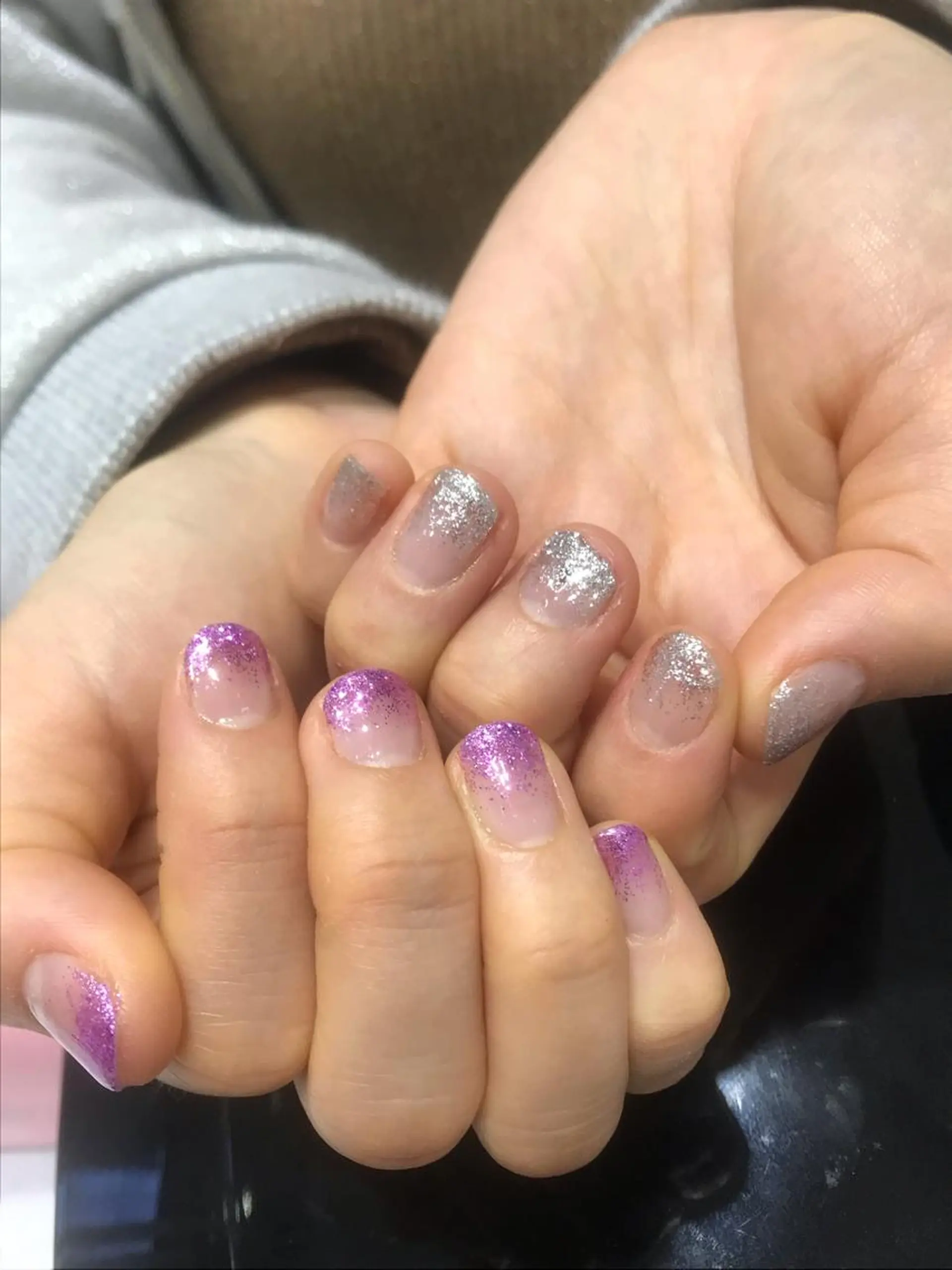 ネイル ジェルネイル グラデーション ラメ(グリッター) ラメグラデーション KASAI ERIKAのネイルデザイン