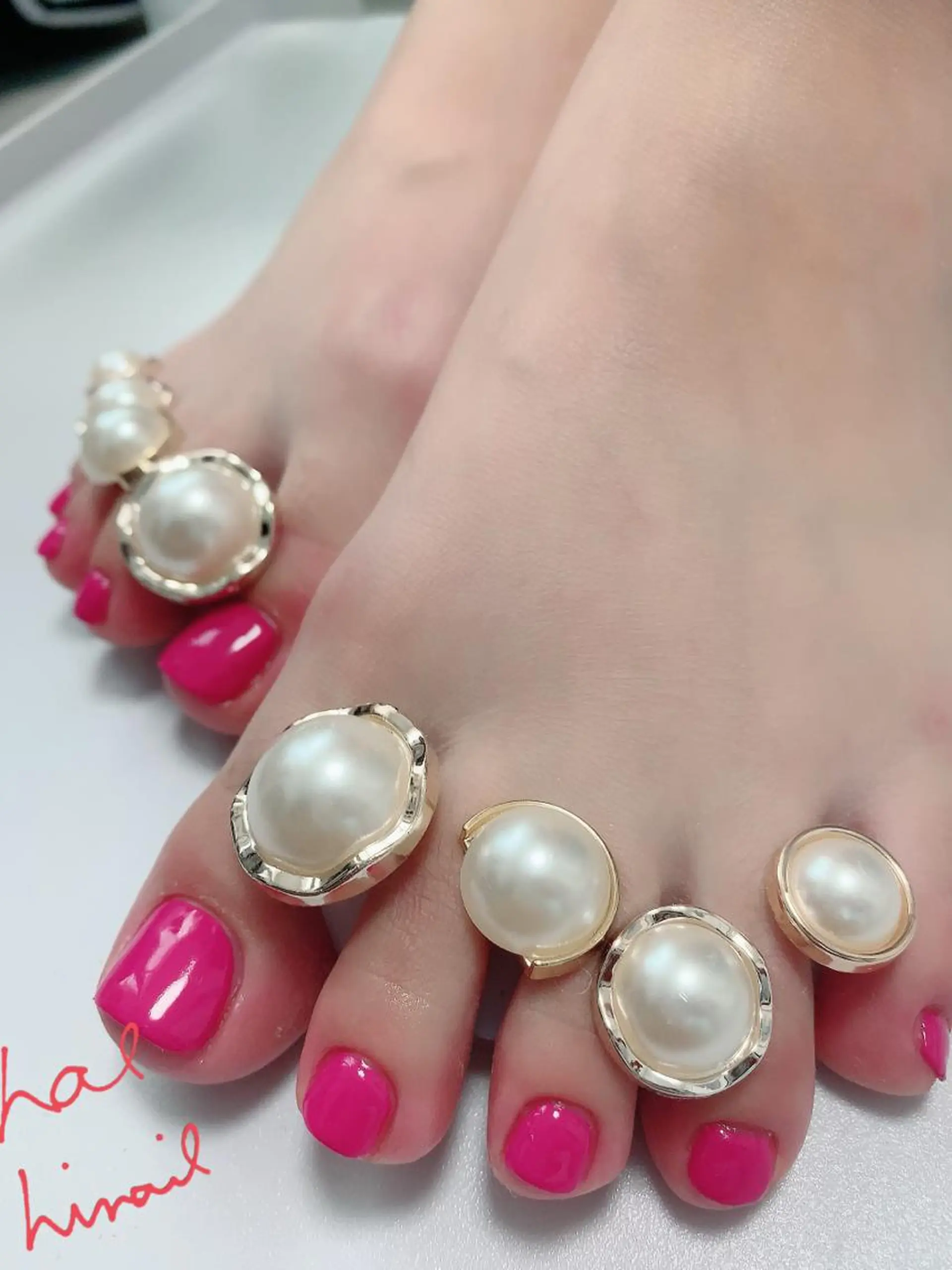 ネイル フットネイル ワンカラーネイル はるひな ねいるのネイルデザイン