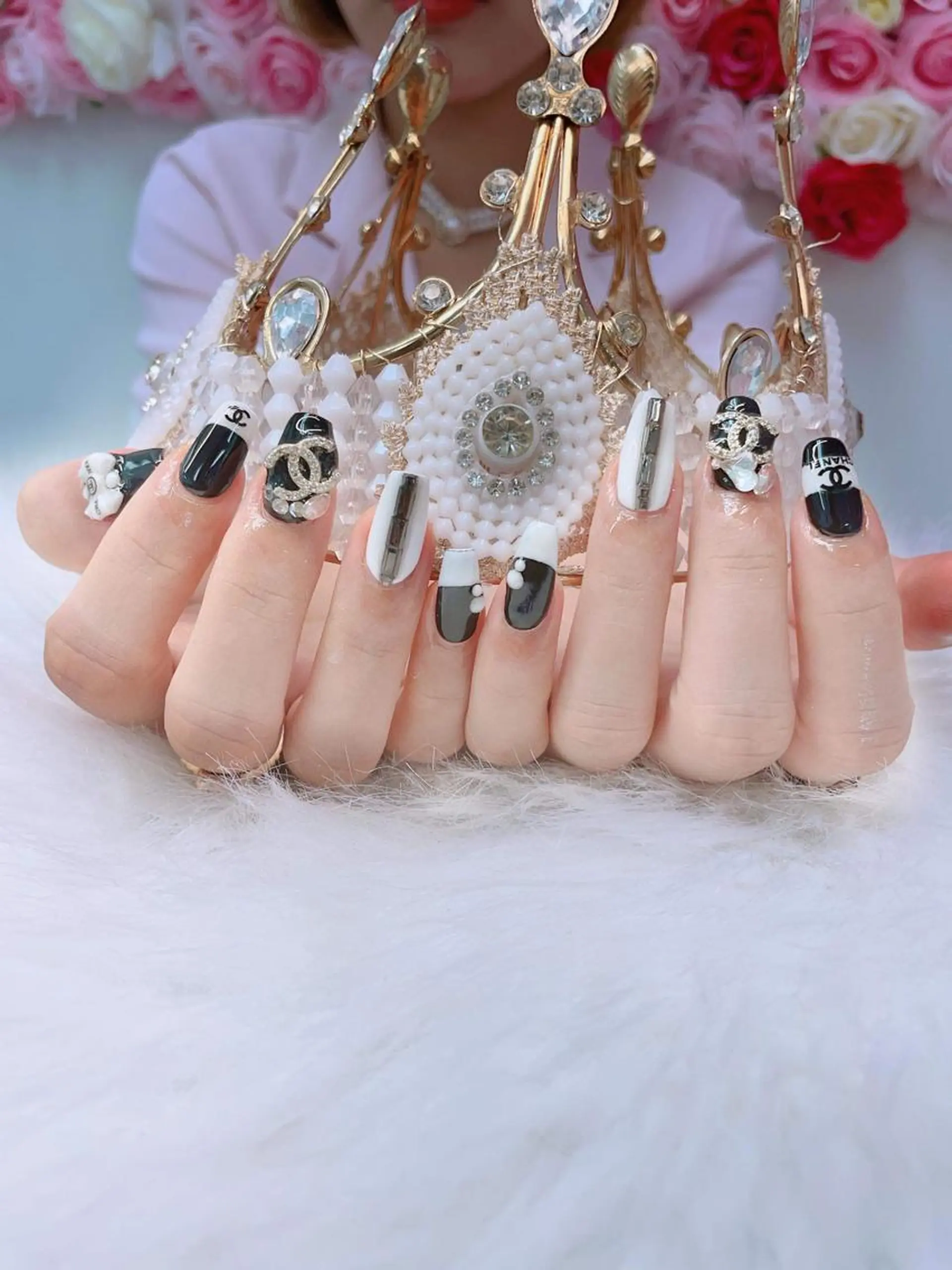 ネイル アートネイル 長さ出し フレンチネイル ジェルネイル 韓国ネイル Anh 高田馬場のネイルデザイン