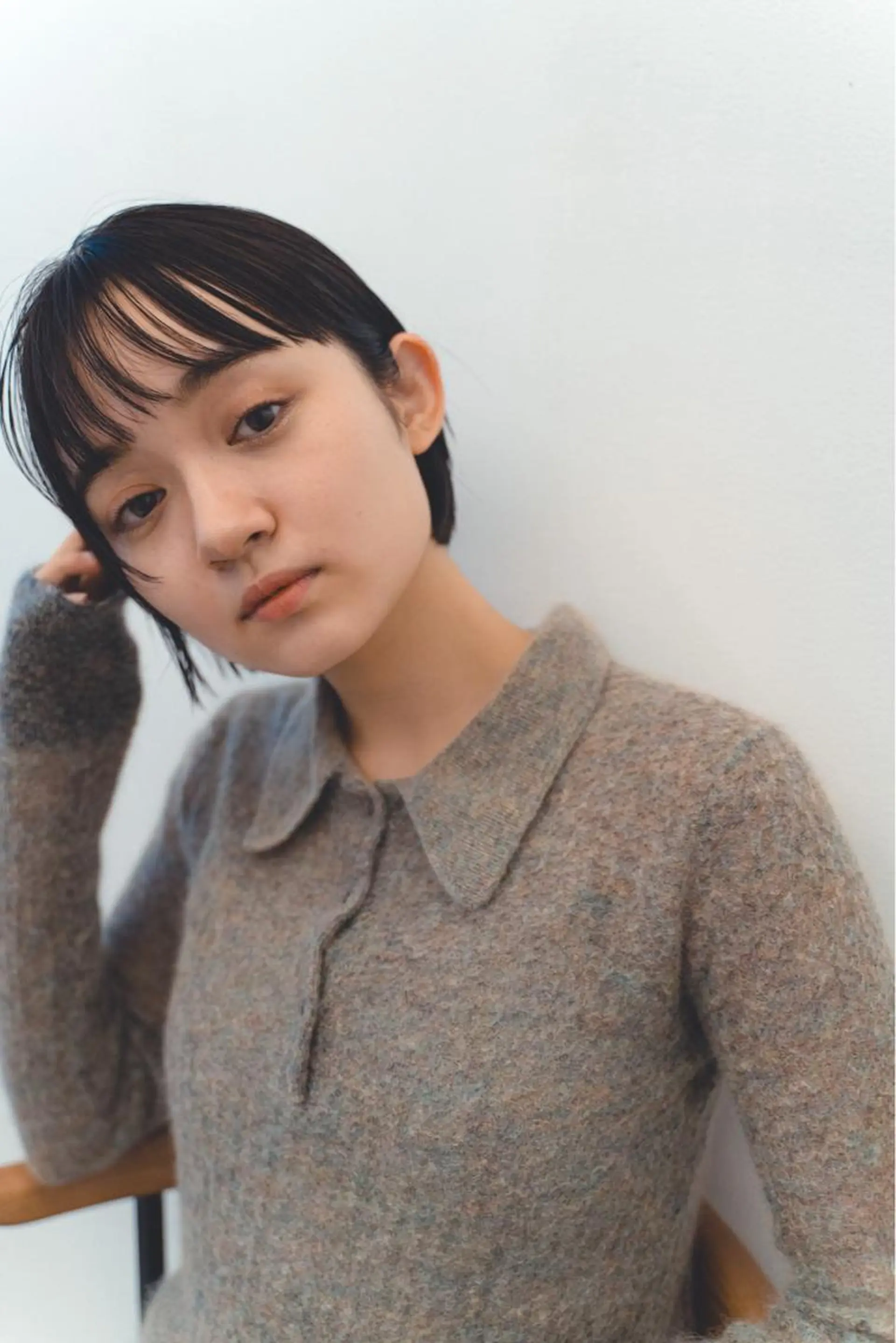 ショート カラー 顔周りレイヤー/韓国 ブリーチminamiのヘアスタイル