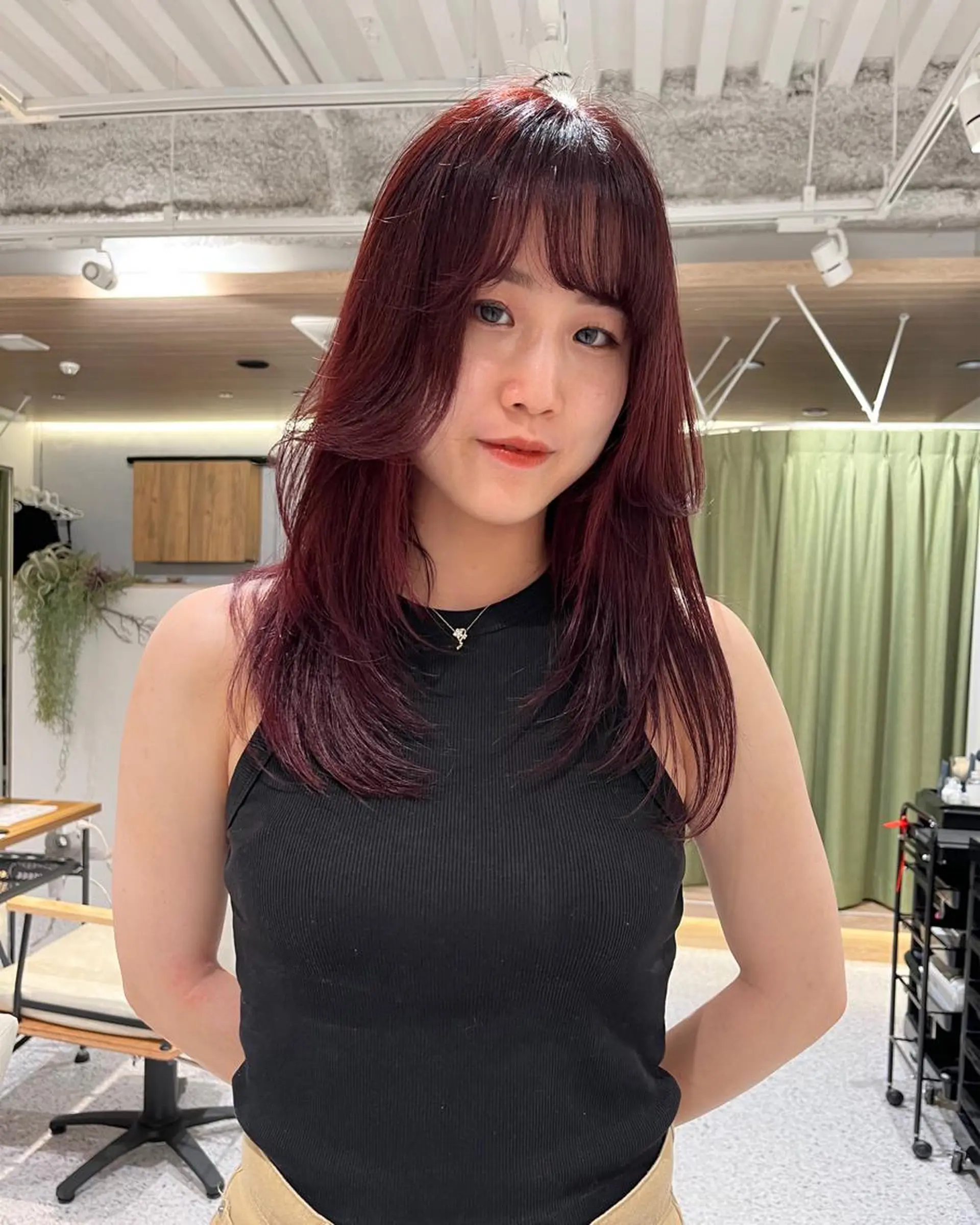 ロング カラー ブリーチ ブリーチなしカラー レッドカラー ヘアセット🎀パーマ Tsubasaのヘアスタイル