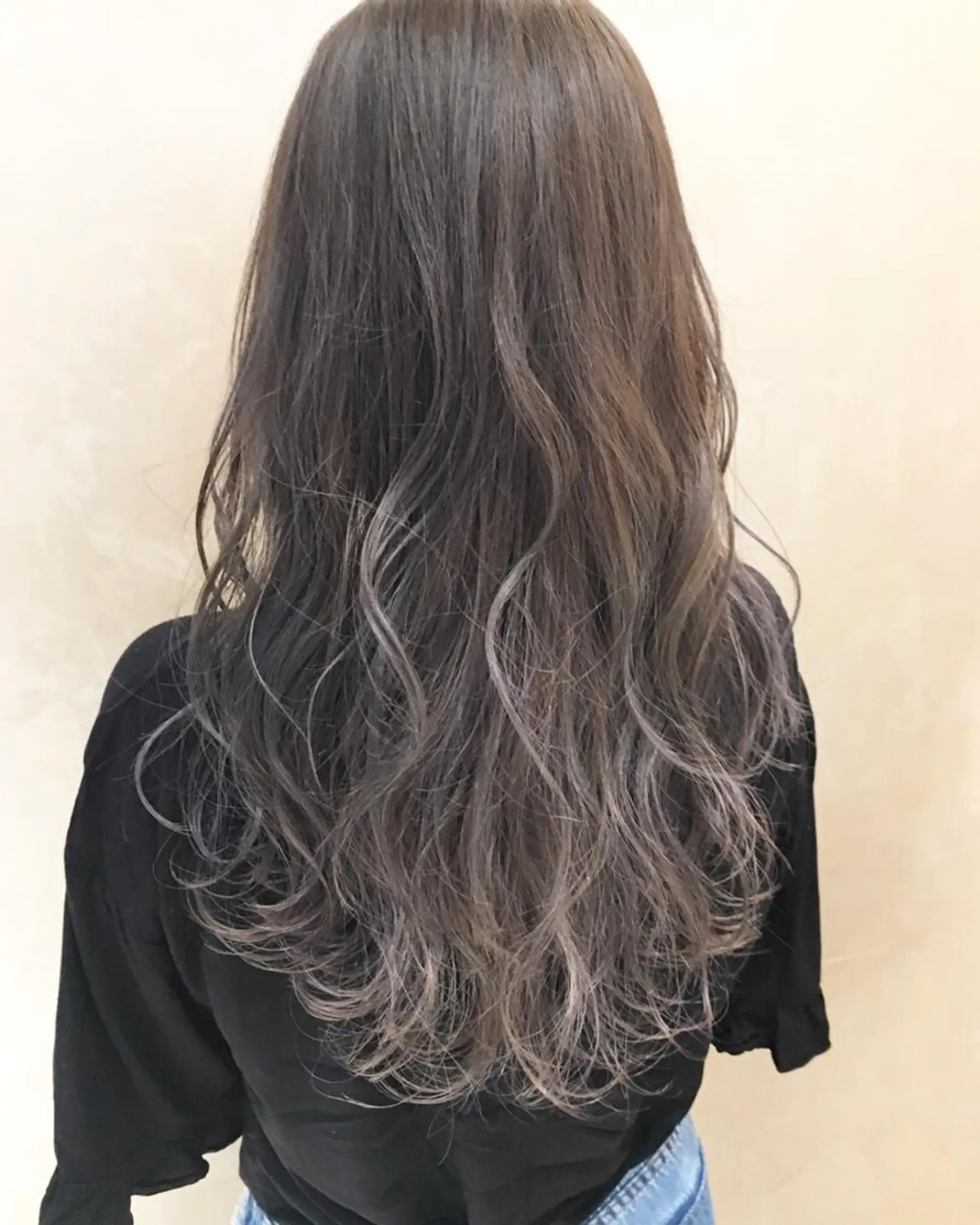 ロング カラー グラデーションカラー ラベンダーカラー 酸性縮毛矯正のプロ 杉山玲介のヘアスタイル