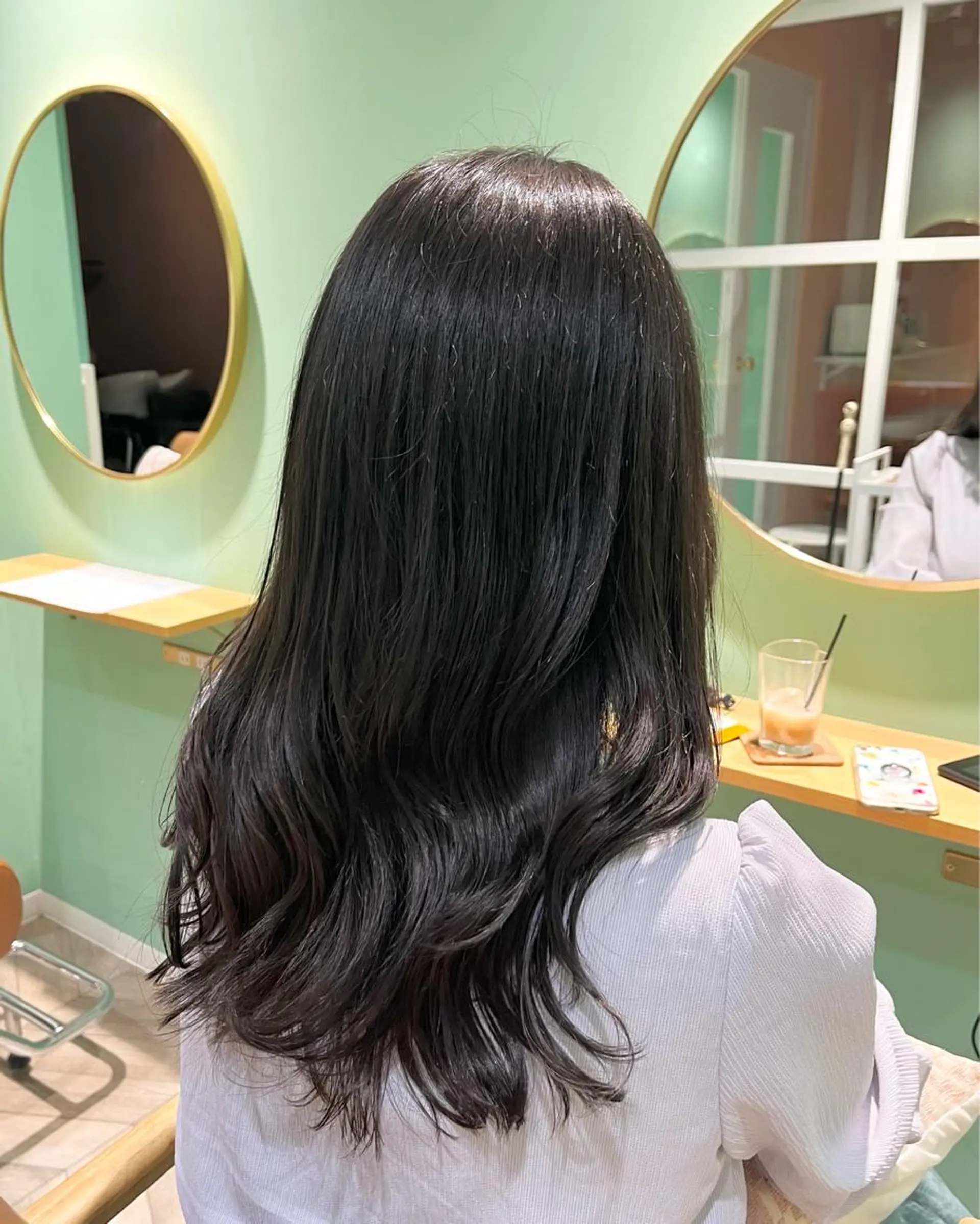セミロング カラー アッシュ アッシュグレー アッシュグレージュ グレージュ 髪質改善☆ 縮毛矯正miyuのヘアスタイル