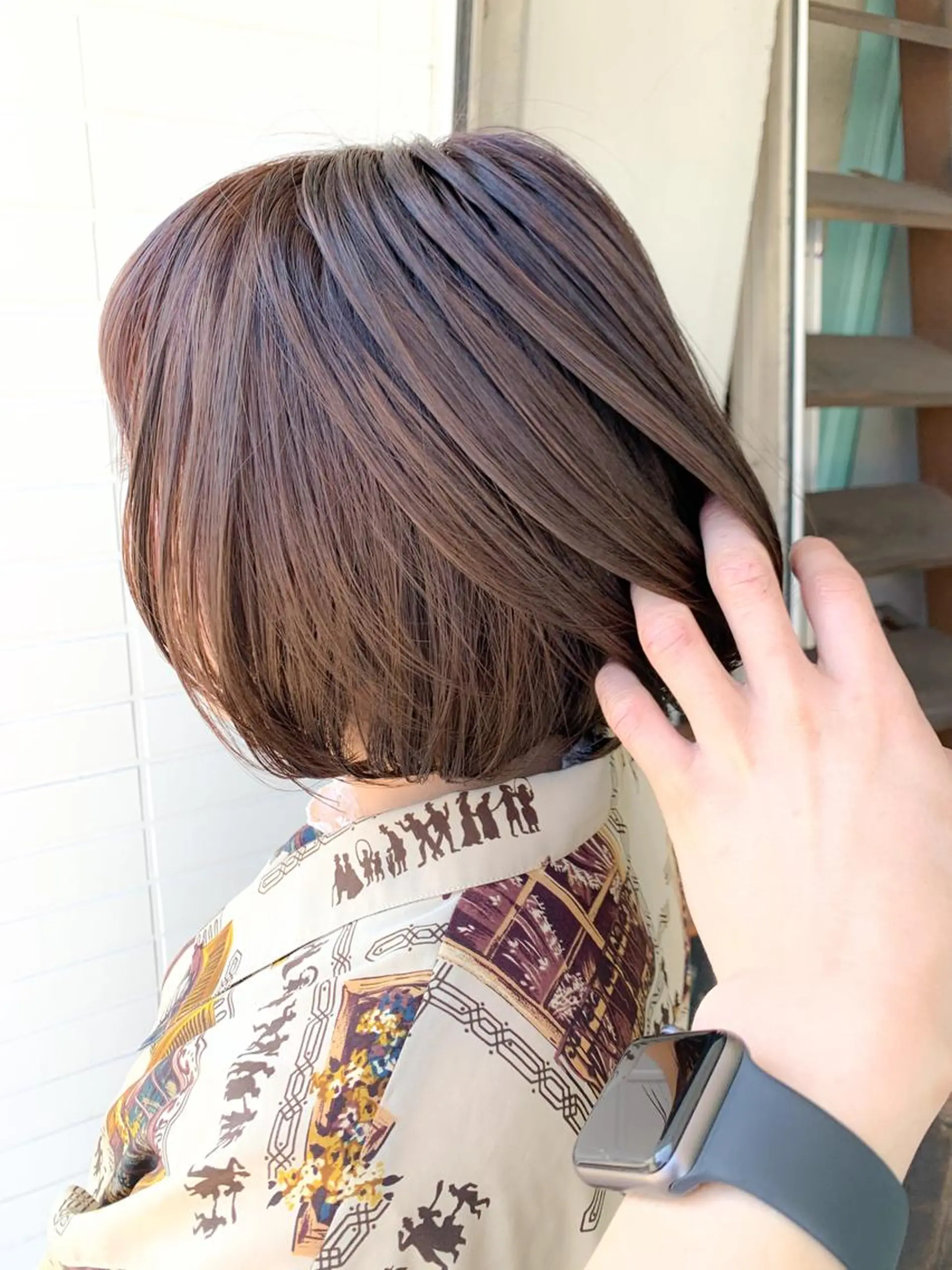 ショート カラー ボブ 髪質改善 カット 縮毛矯正 トリートメント パーマ/パーマ落とし /藤木舜太のヘアスタイル