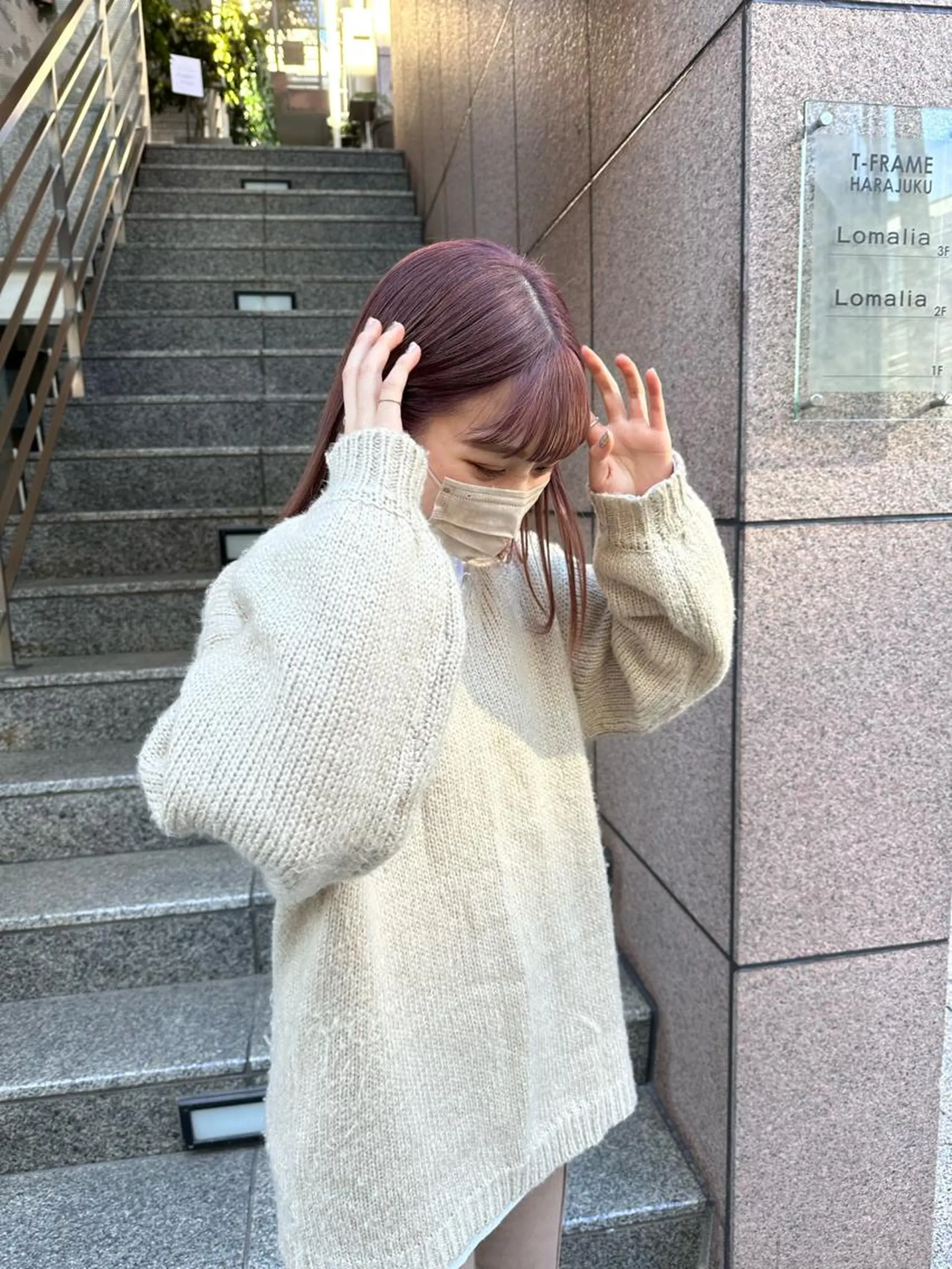 セミロング カラー ヘアカラー トリートメント REINA☁️透明感 カラー/ぷつっと♡のヘアスタイル