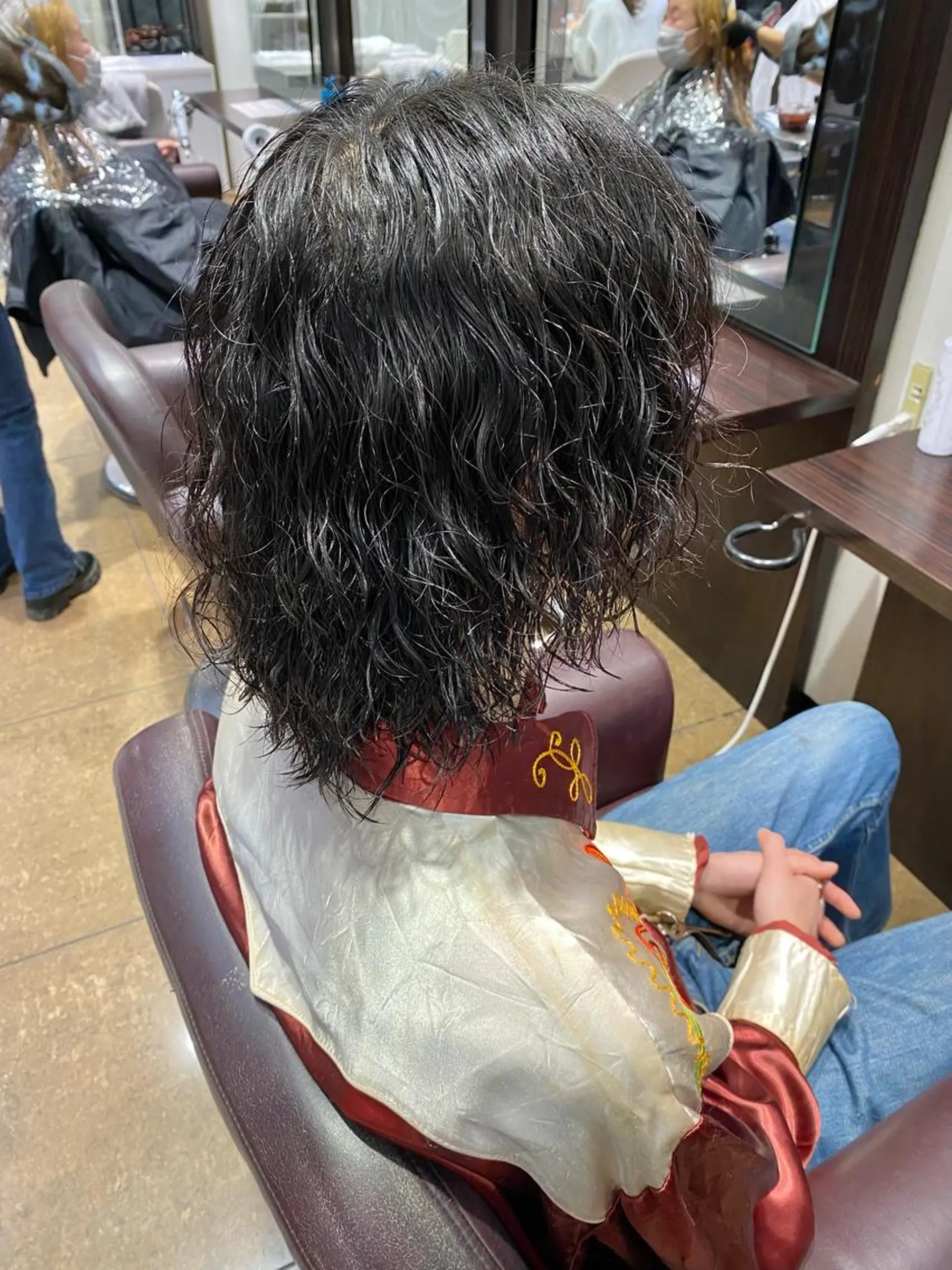 ミディアム パーマ メンズ 酸スト/フェザー パーマ/三谷海斗のヘアスタイル