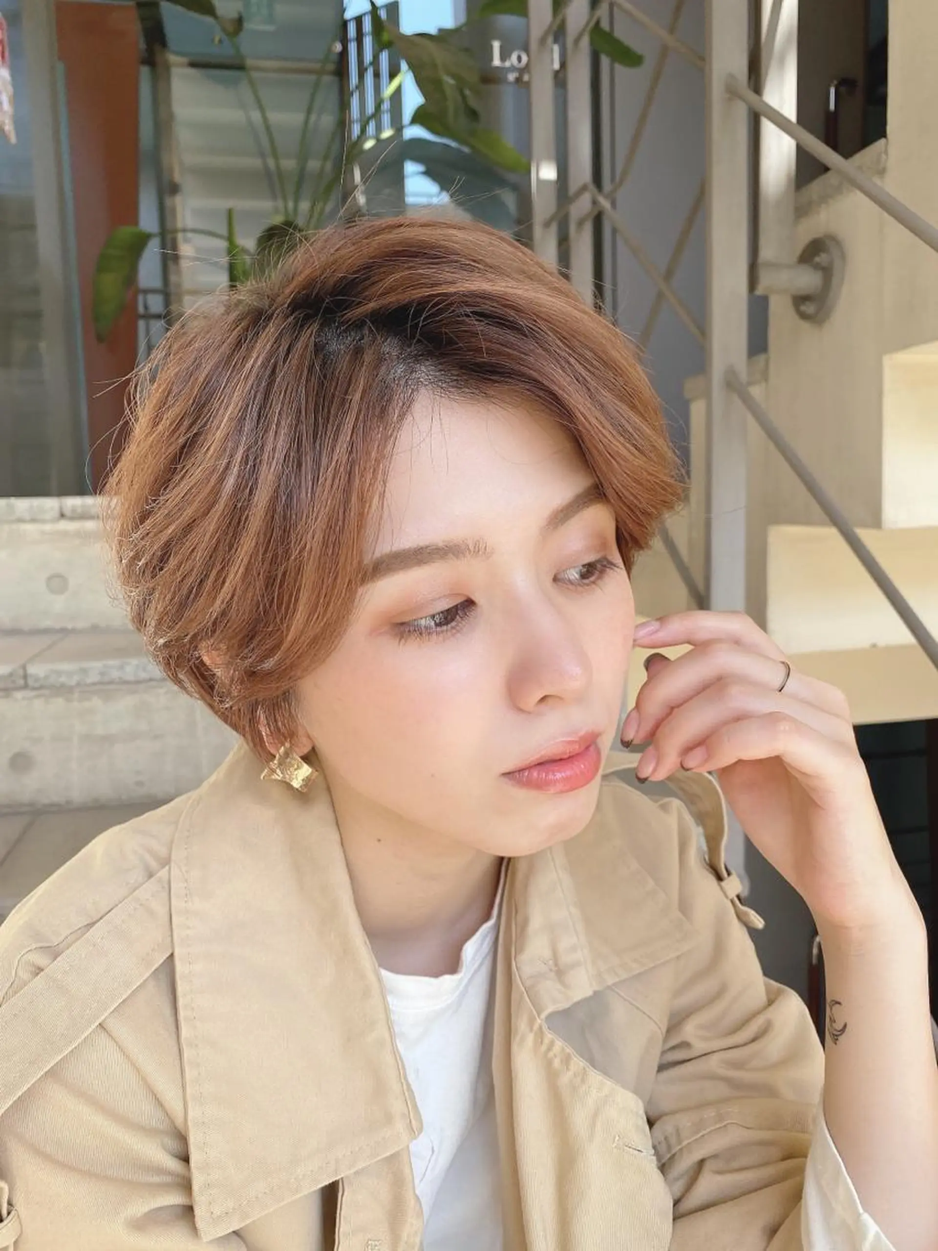 ショート カラー カット ヘアカラー トリートメント 🌟モテ髪ショート 🌟店長　津賀涼のヘアスタイル