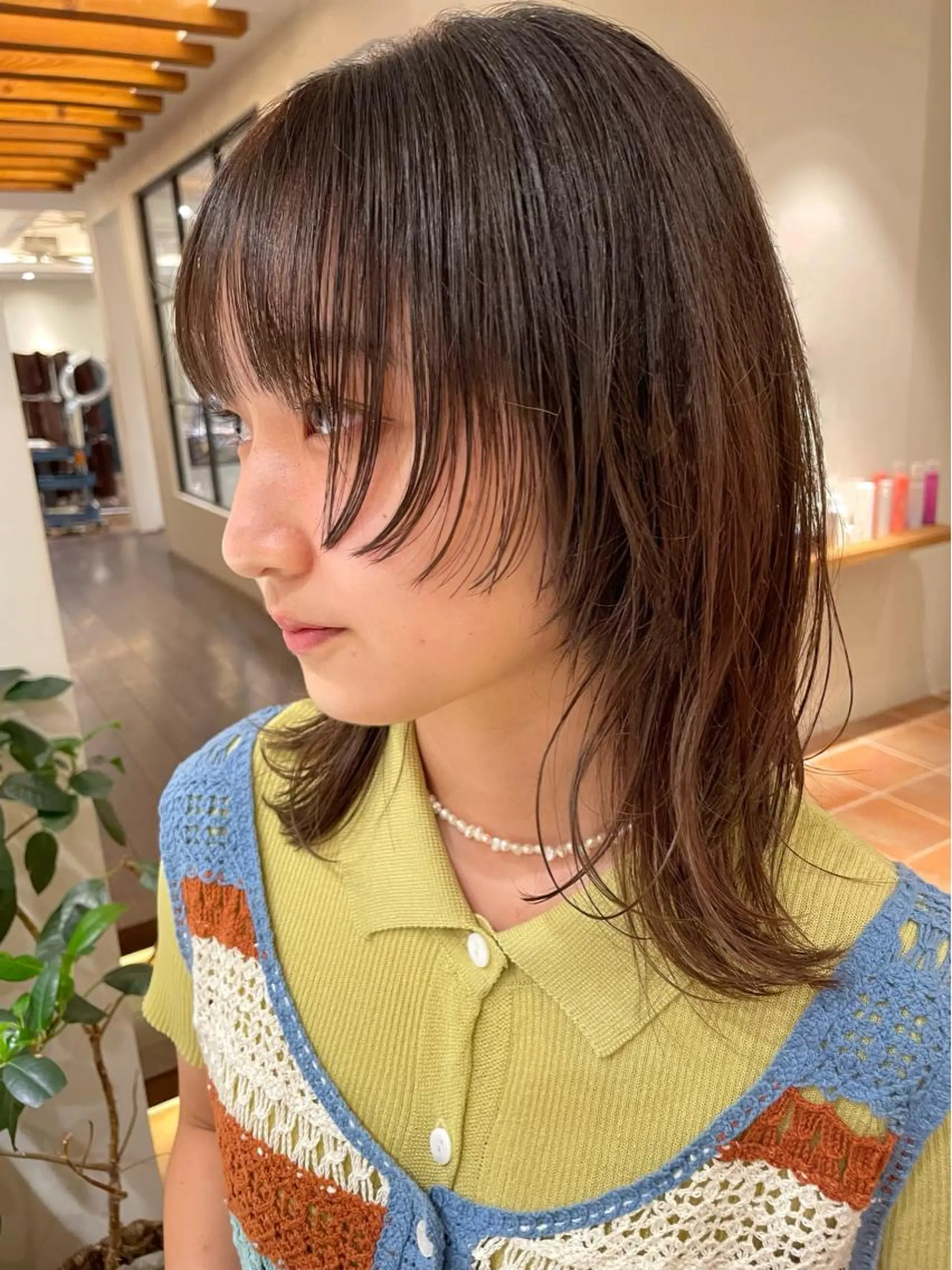 ミディアム 顔周りカット ふわっとレイヤー☆ 菅原 千鶴のヘアスタイル