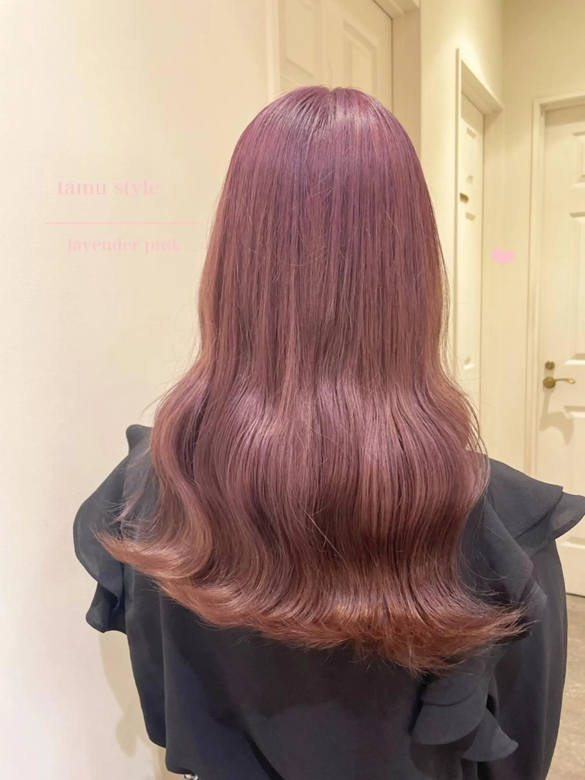 セミロング カラー ブリーチ ラベンダーカラー ラベンダーピンク ピンクカラー ヘアカラー エクステ/ハイトーン 🐏☁️miminaのヘアスタイル